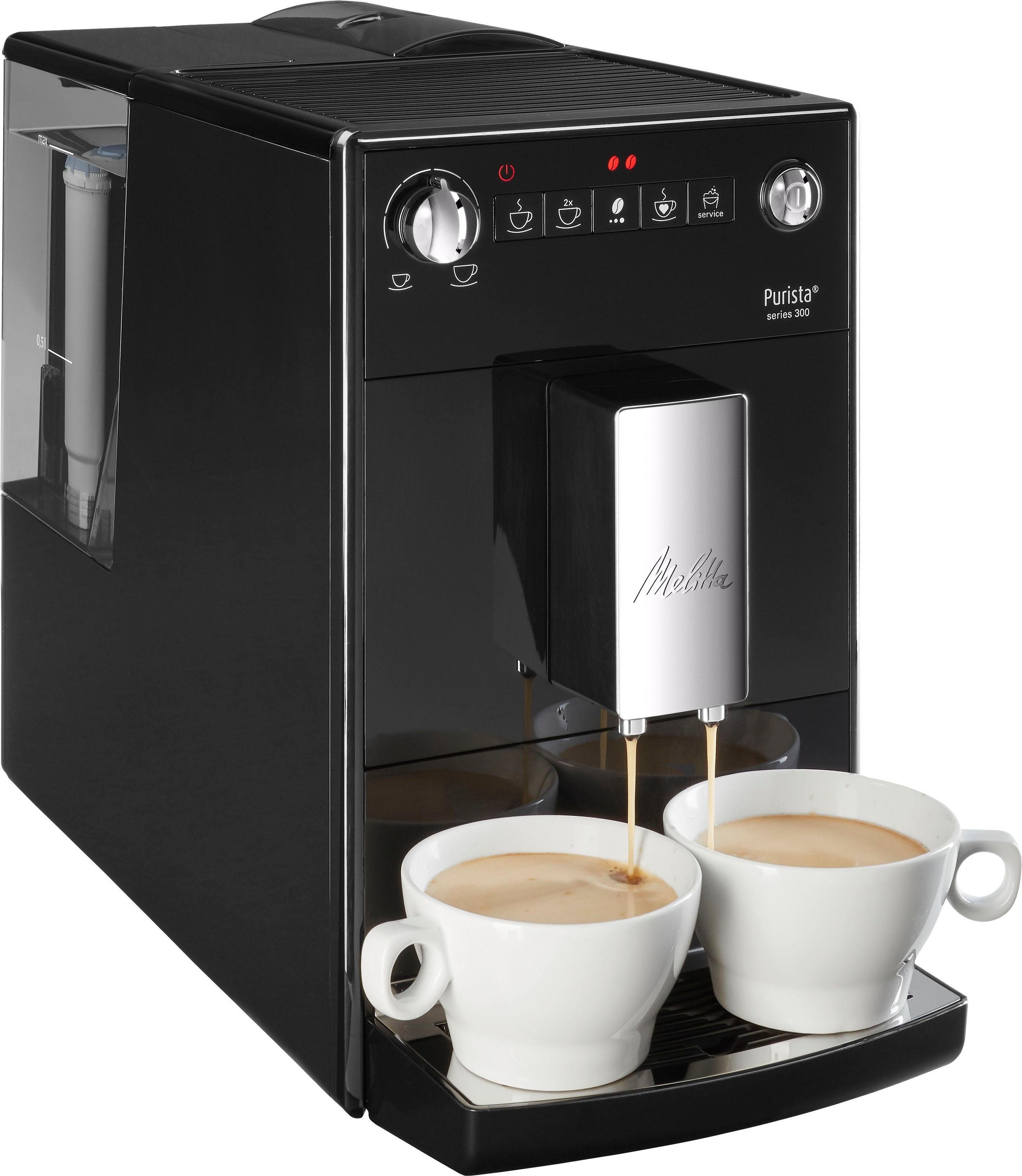 Melitta Kaffeevollautomat »Purista® F230-102, schwarz«, Lieblingskaffee-Funktion, kompakt & extra leise