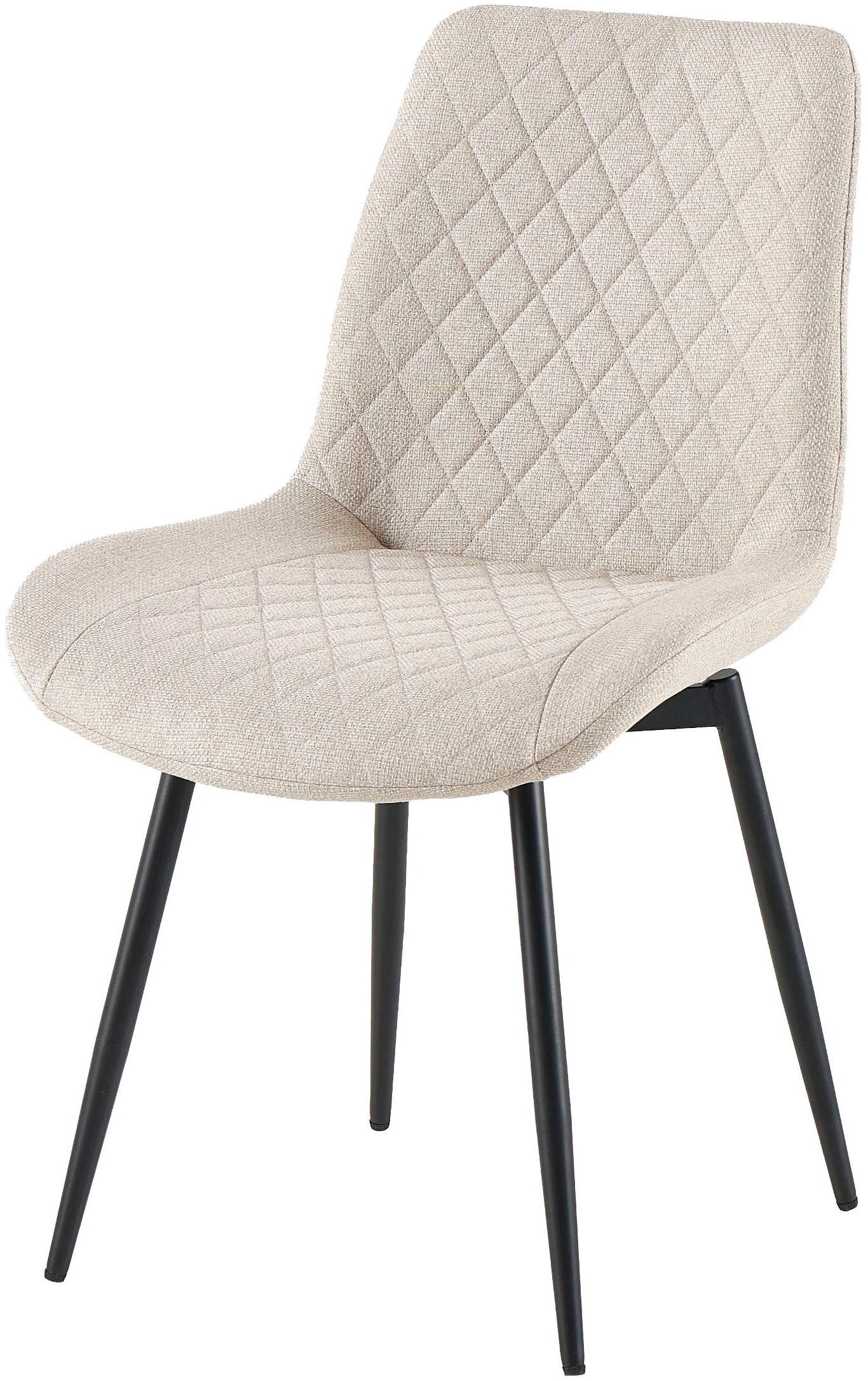 OTTO home Esszimmerstuhl »Juniper, 2er-Set« () 2 Stk.Stuhl aus Webstoff mit moderner Rautensteppung und 360° Drehfunktion