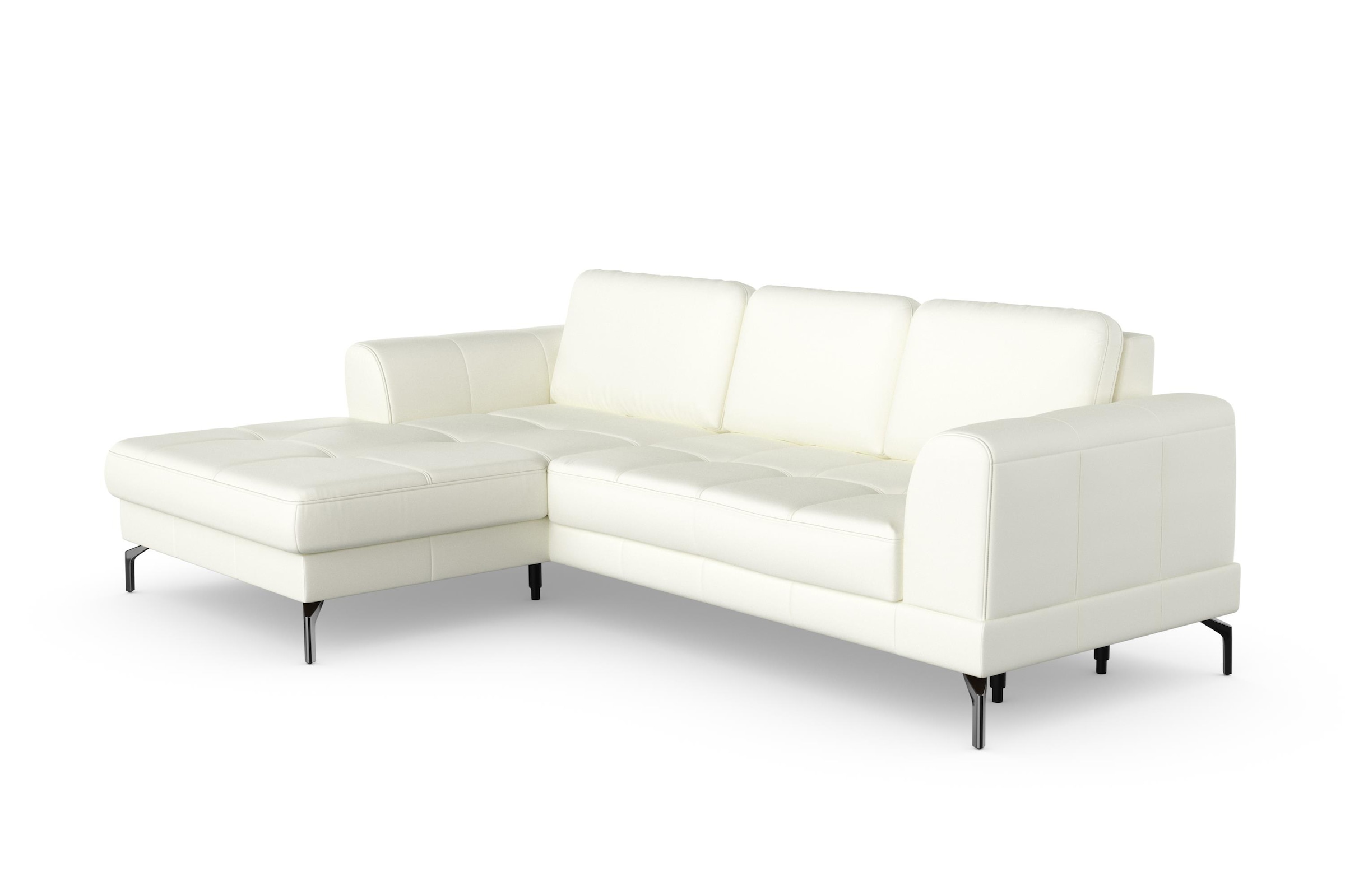 sit&more Ecksofa »Bendigo L-Form«, inklusive Sitztiefenverstellung, Bodenfreiheit 15 cm, 2 Fußfarben
