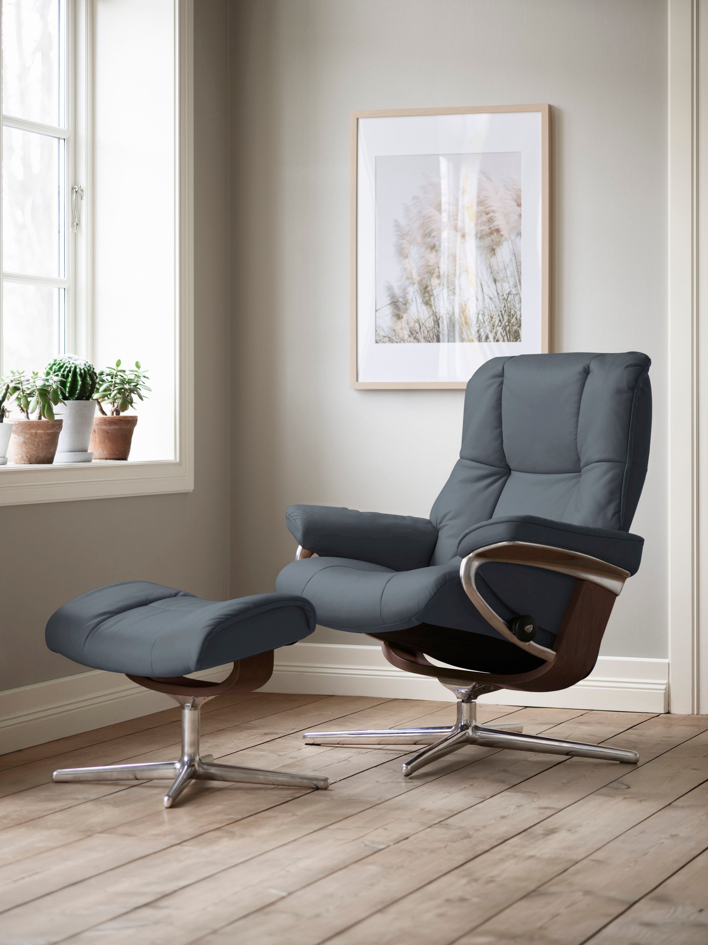 Stressless® Relaxsessel »Mayfair«, mit Cross Base, Größe S, M & L, Holzakzent Braun