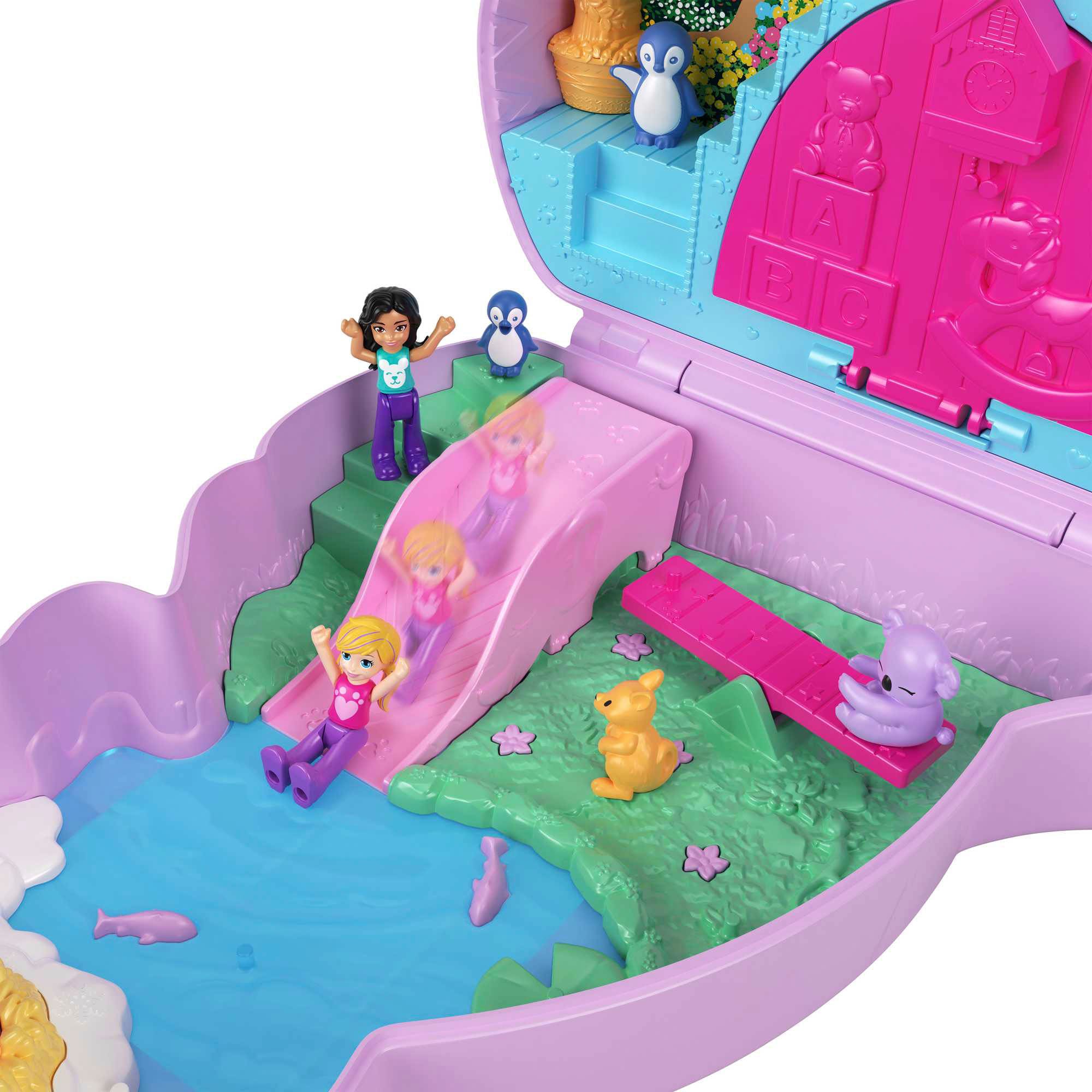 Polly Pocket Spielwelt »Mama und Joey Känguru Tasche«, mit 2 Puppen