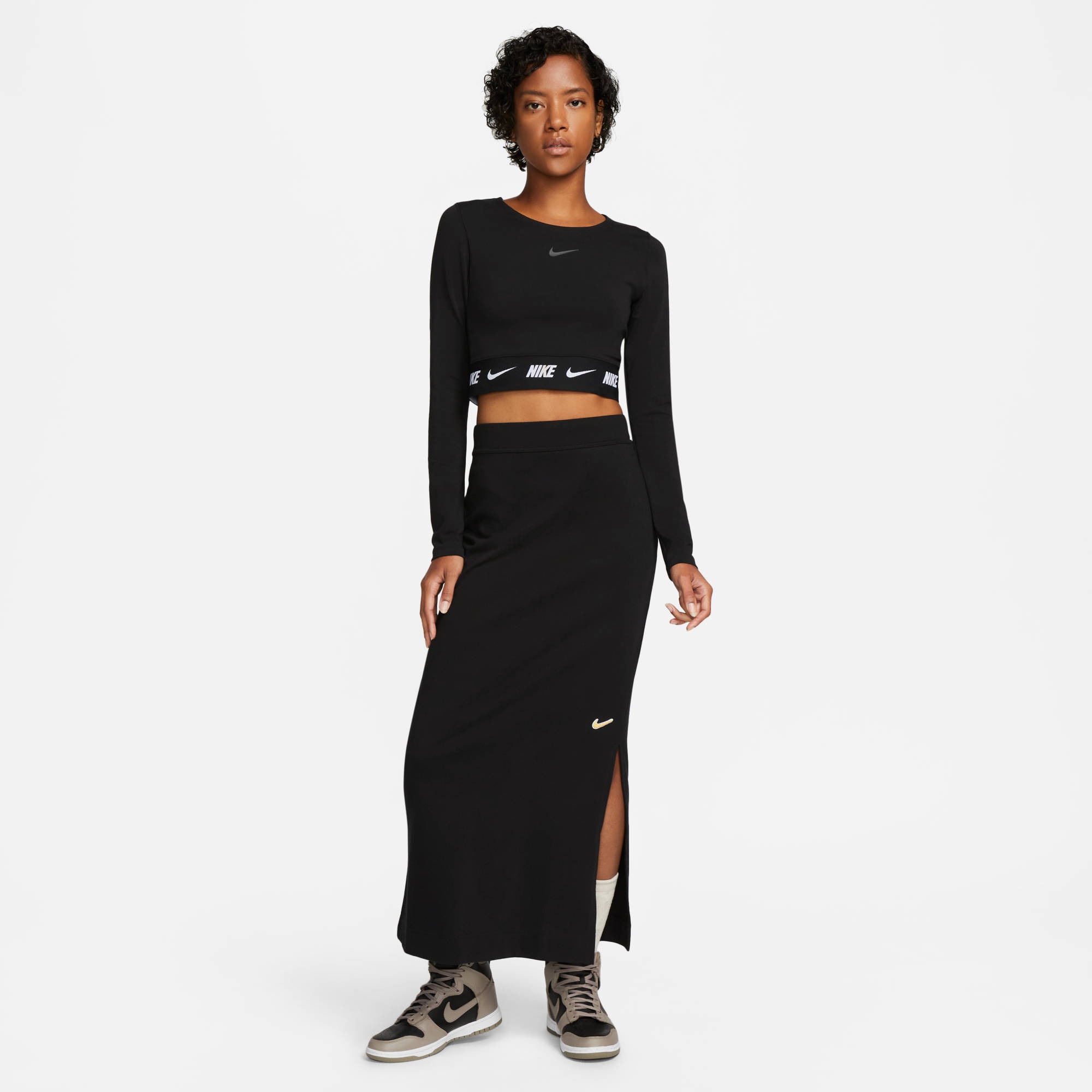 Nike Sportswear Langarmshirt »W NSW CROP TAPE LS TOP«