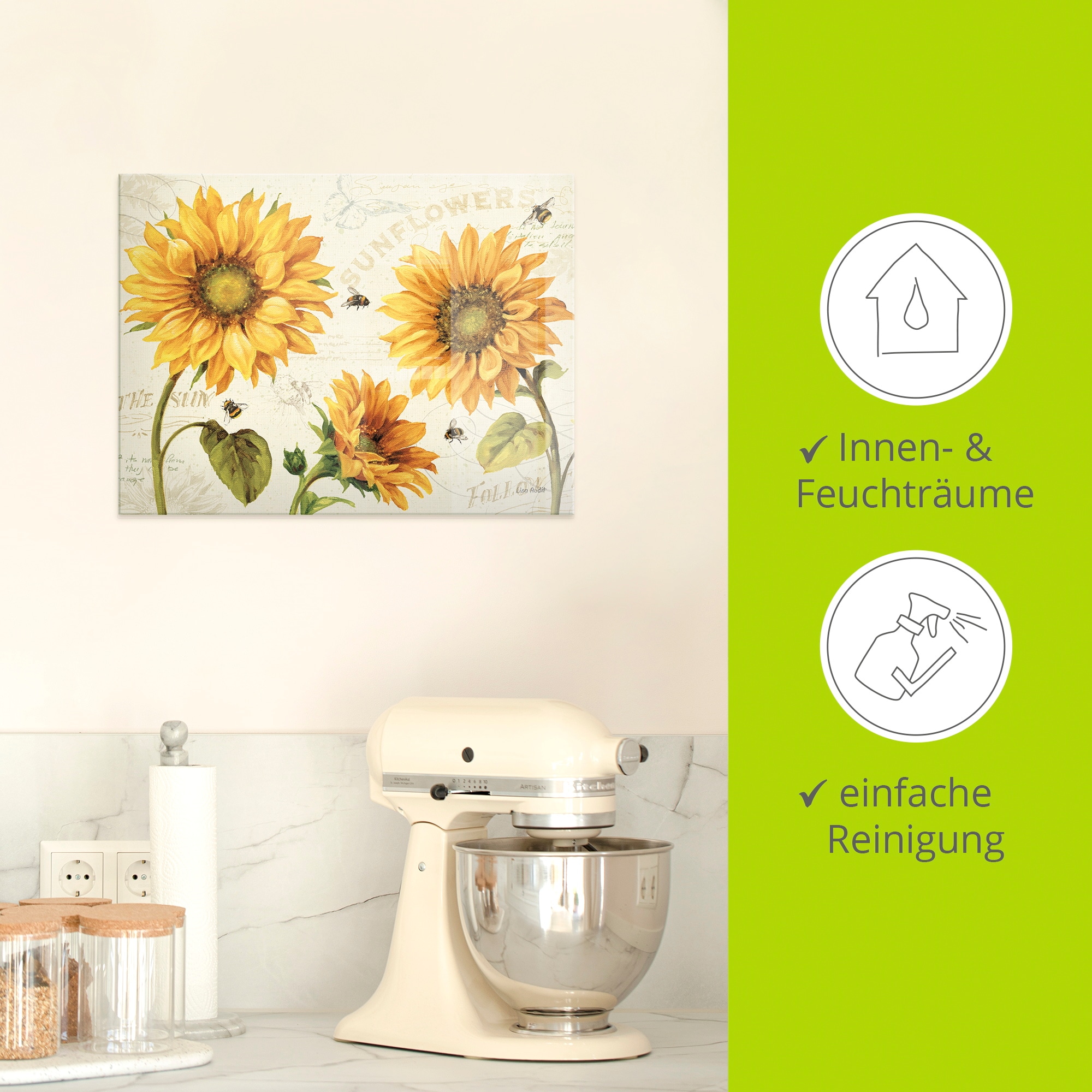 Artland Glasbild »Under the Sun III« 1 Stk. tlg. in verschiedenen Größen