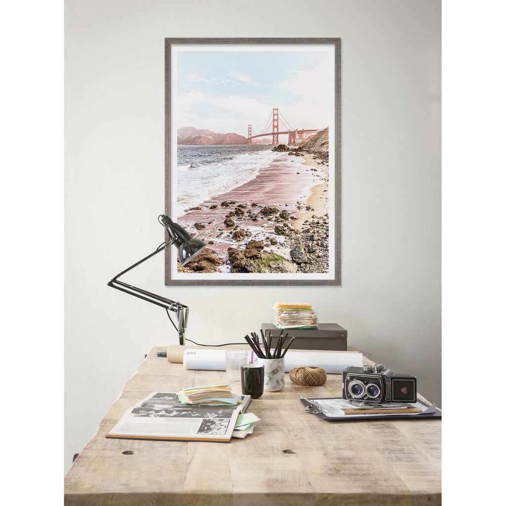Komar Wandbild »Golden Gate«, (1 St.), Deutsches Premium-Poster Fotopapier mit seidenmatter Oberfläche und hoher Lichtbeständigkeit. Für fotorealistische Drucke mit gestochen scharfen Details und hervorragender Farbbrillanz.