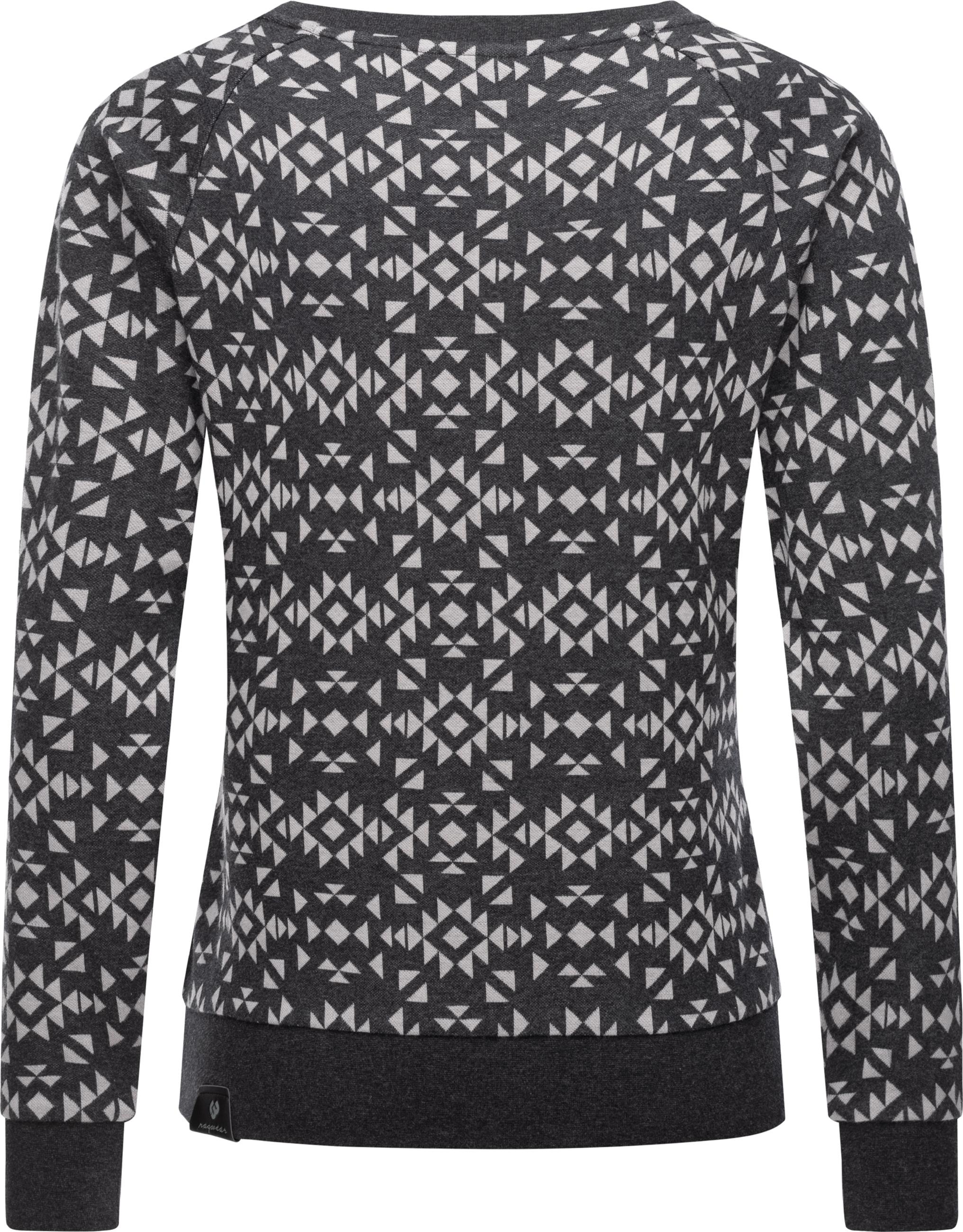 Ragwear Sweater »Rundhalspullover Darria Aztec«, Leichter Damen Pullover mit coolem Print-Muster
