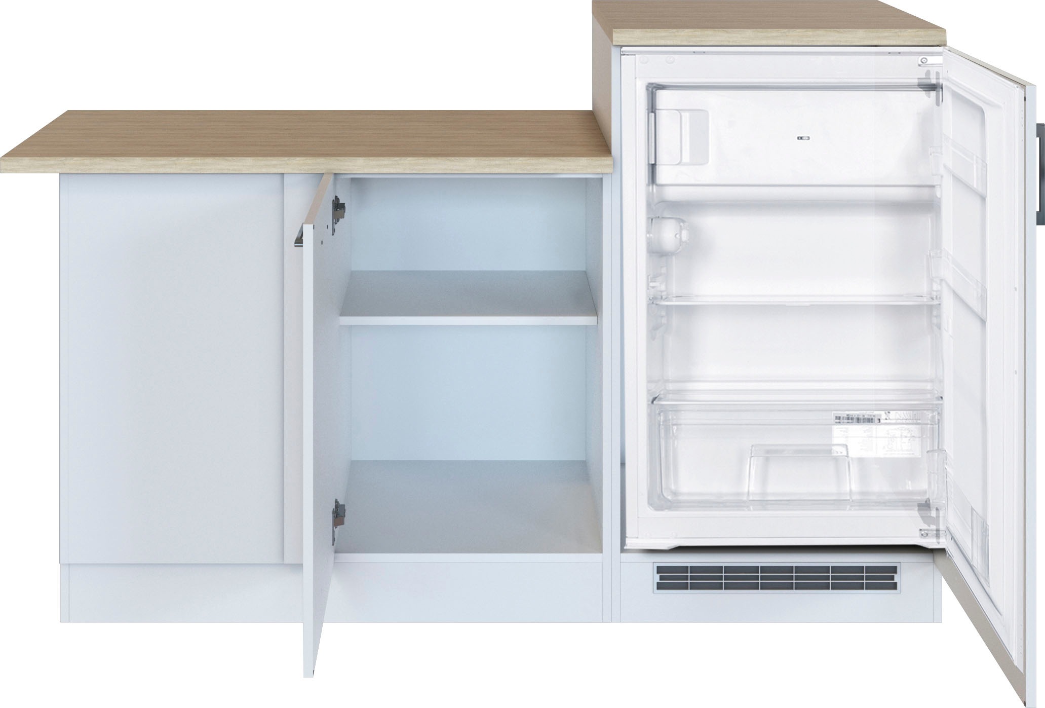 KOCHSTATION Küche »KS-Mali« Stellbreite 210/170 cm, mit E-Geräten