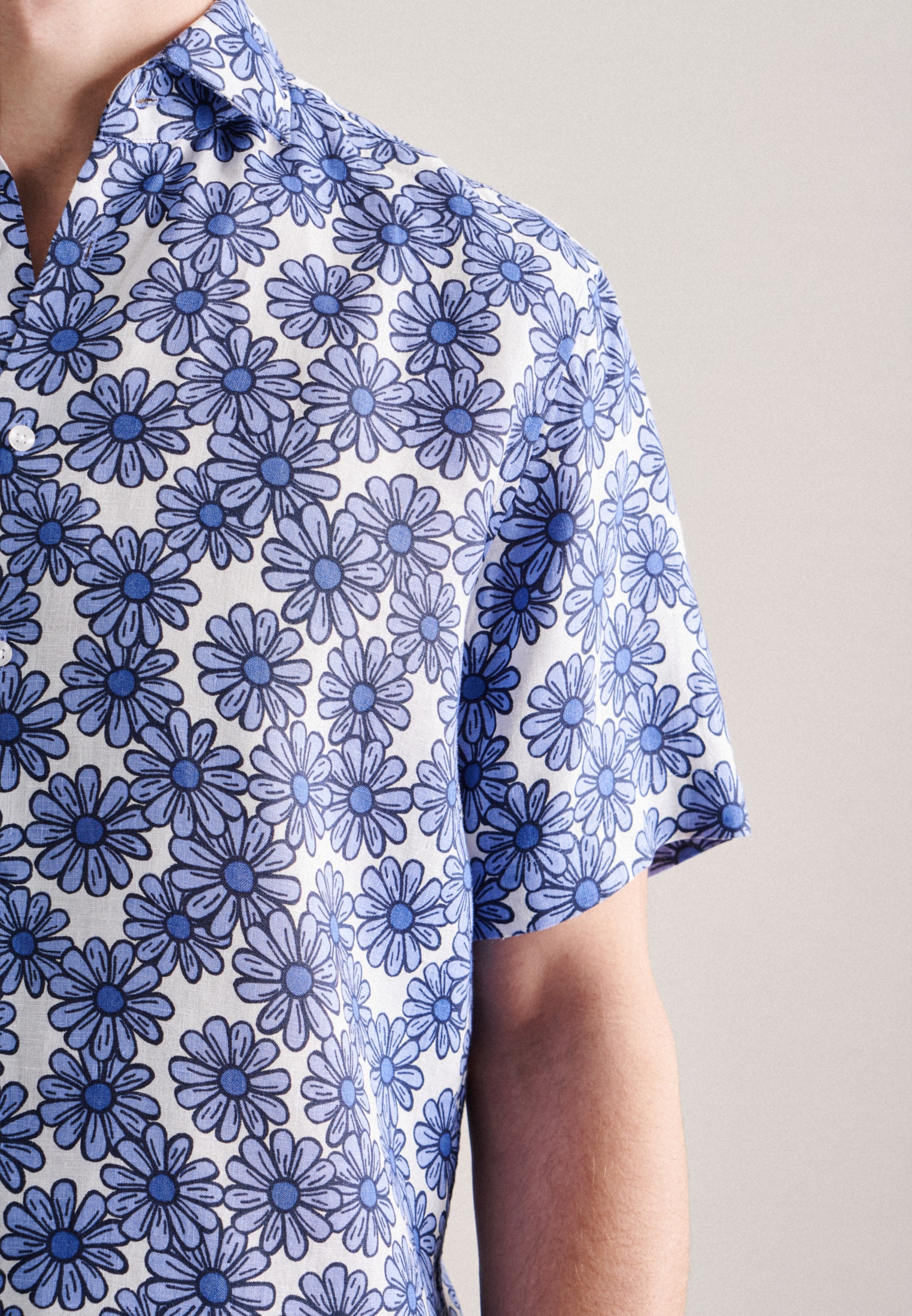 seidensticker Businesshemd »Regular«, Regular Kurzarm Kentkragen Floral
