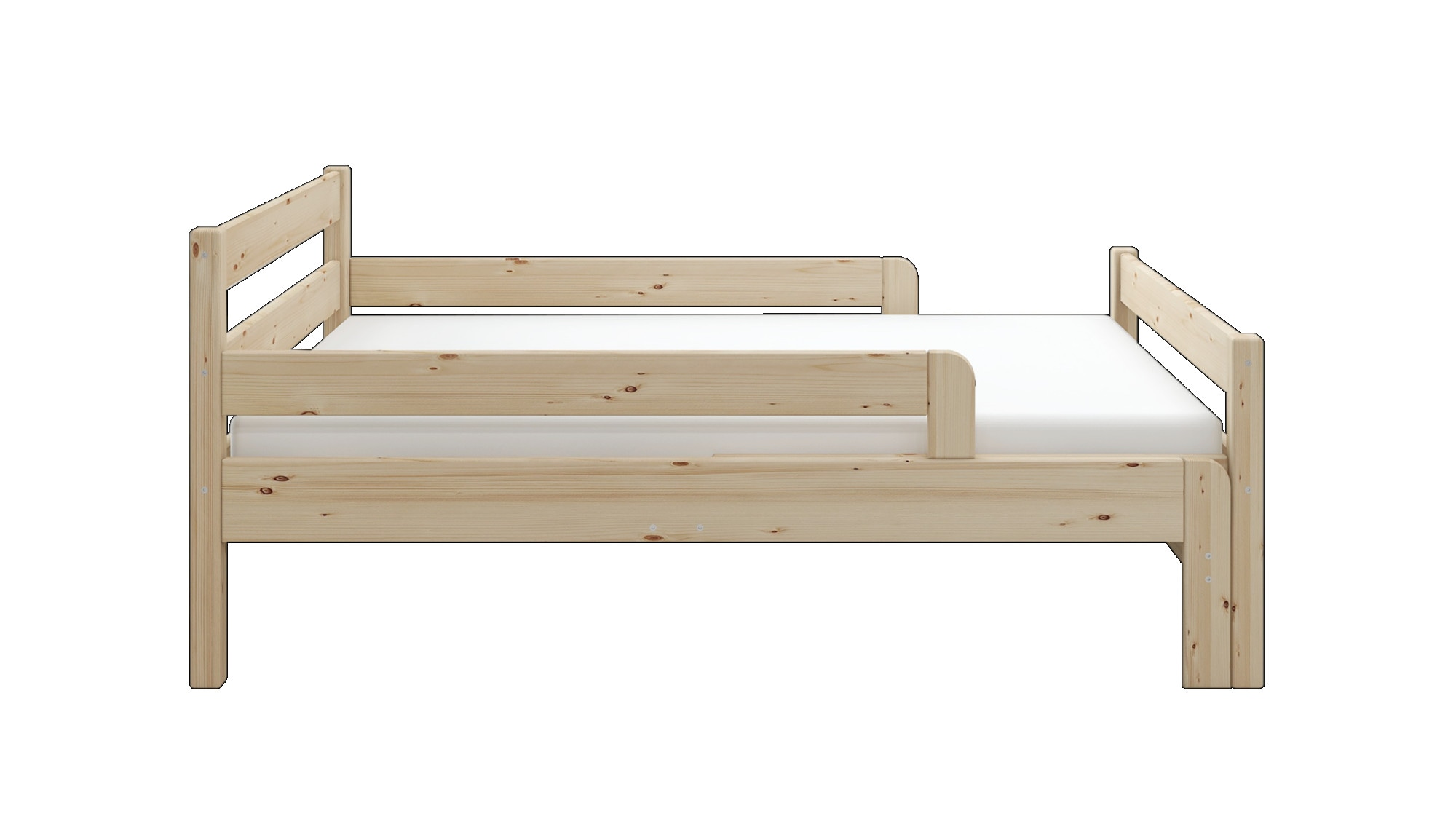 Home affaire Kinderbett »Wenke,  ausziehbar von 140 bis 200 cm, FSC®« 90cm Breite, 140-200cm Liegefläche,  massive Kiefer, mit Lattenrost, zeitlose Optik,  Rausfallschutz