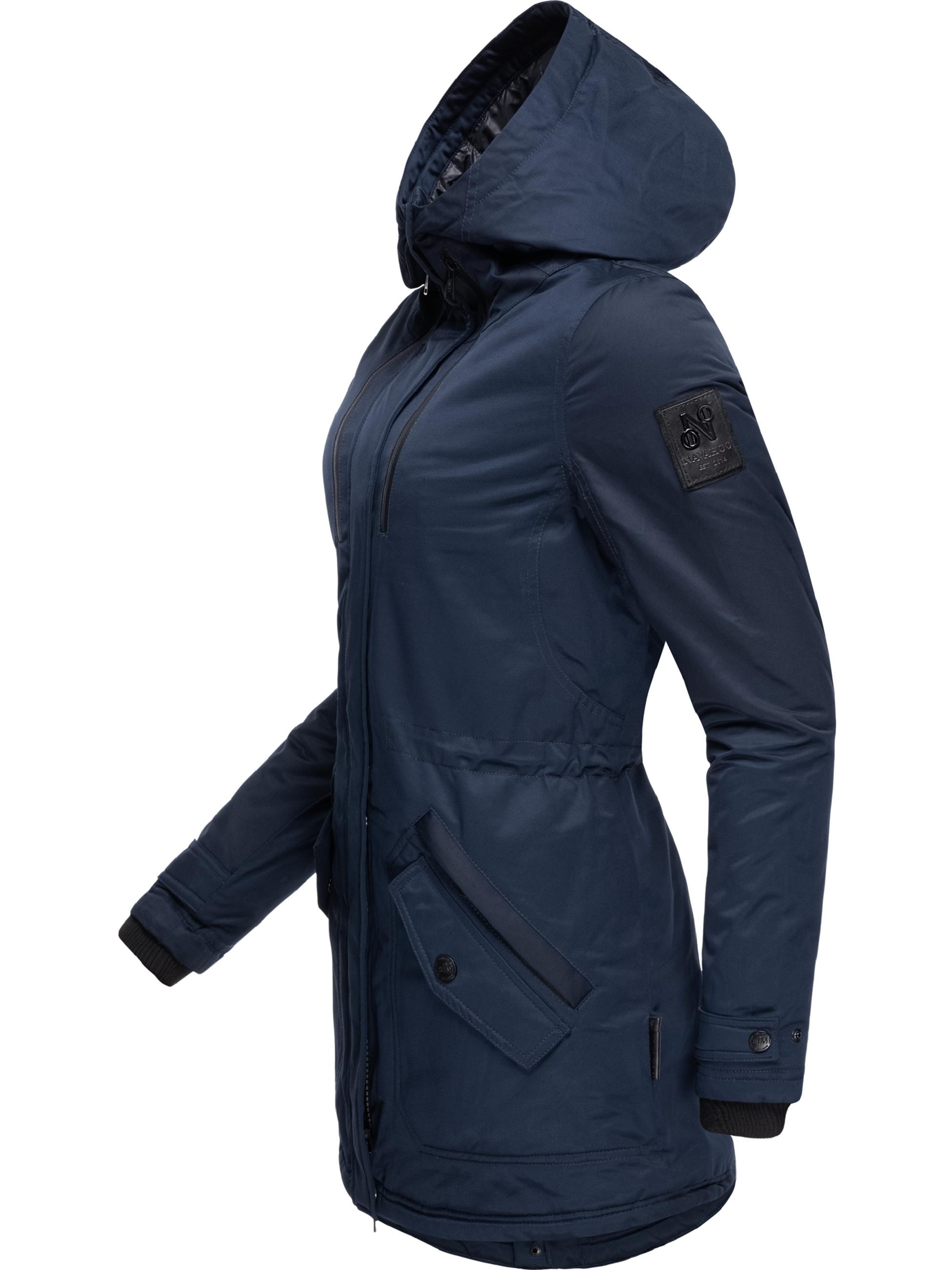 Navahoo Wintermantel »Wintermantel Avrille II«, sportlicher Damen Winter Kurzmantel mit großer Kapuze