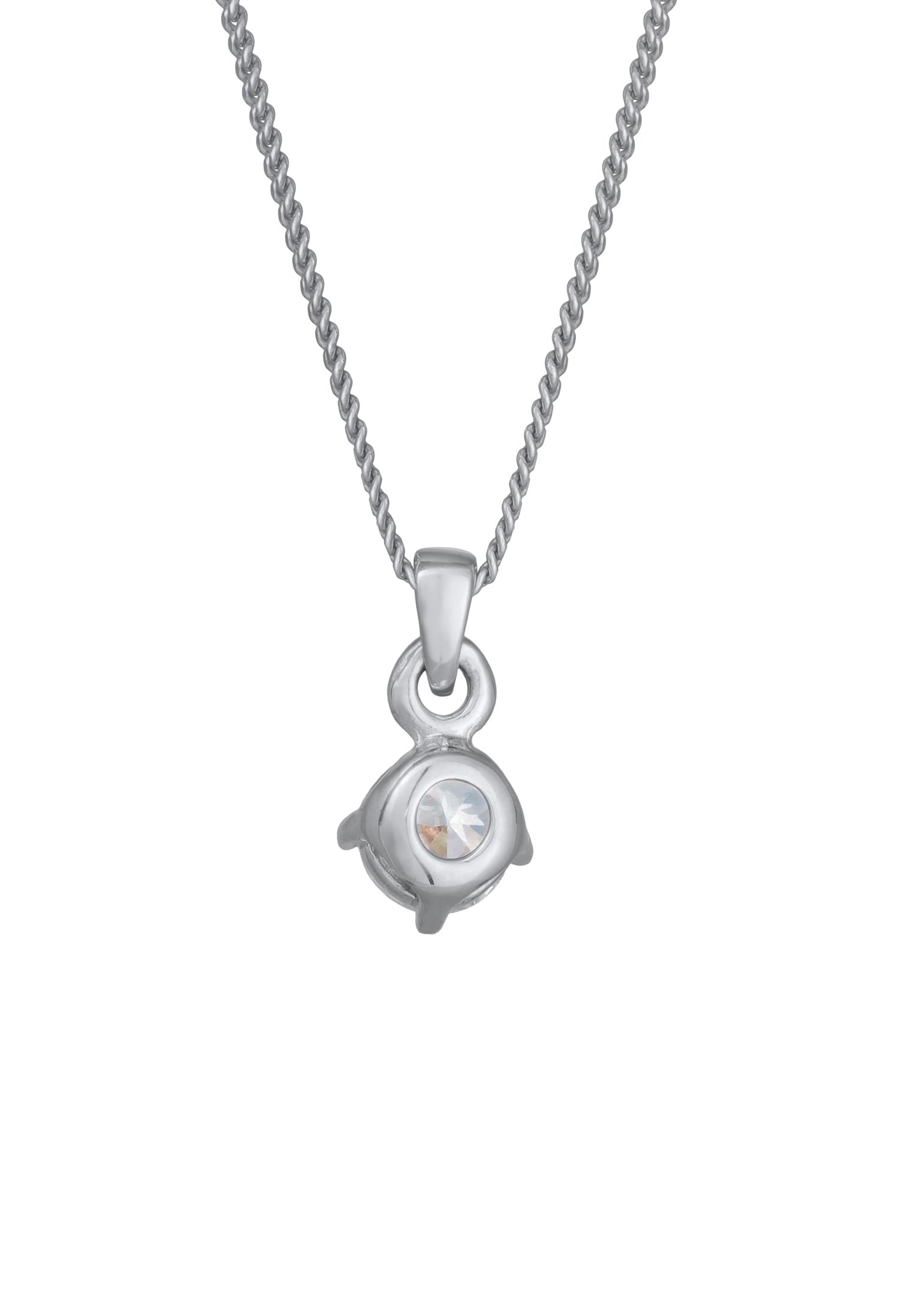 Elli Premium Silberkette »Halskette Moissanit Solitär Klassik 925 Silber«