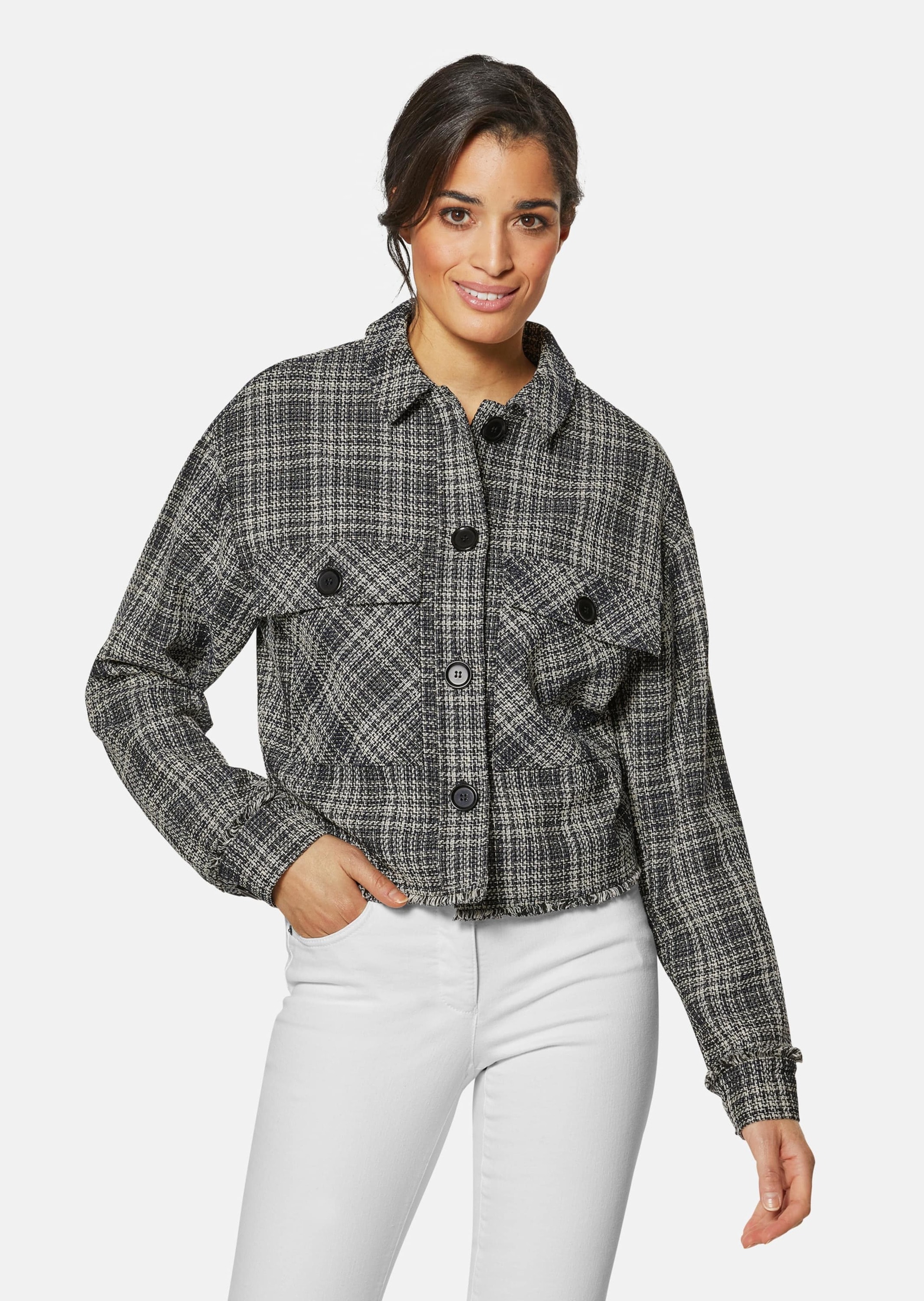MADELEINE Kurzblazer »Blazer Kurzer Karoblazer«
