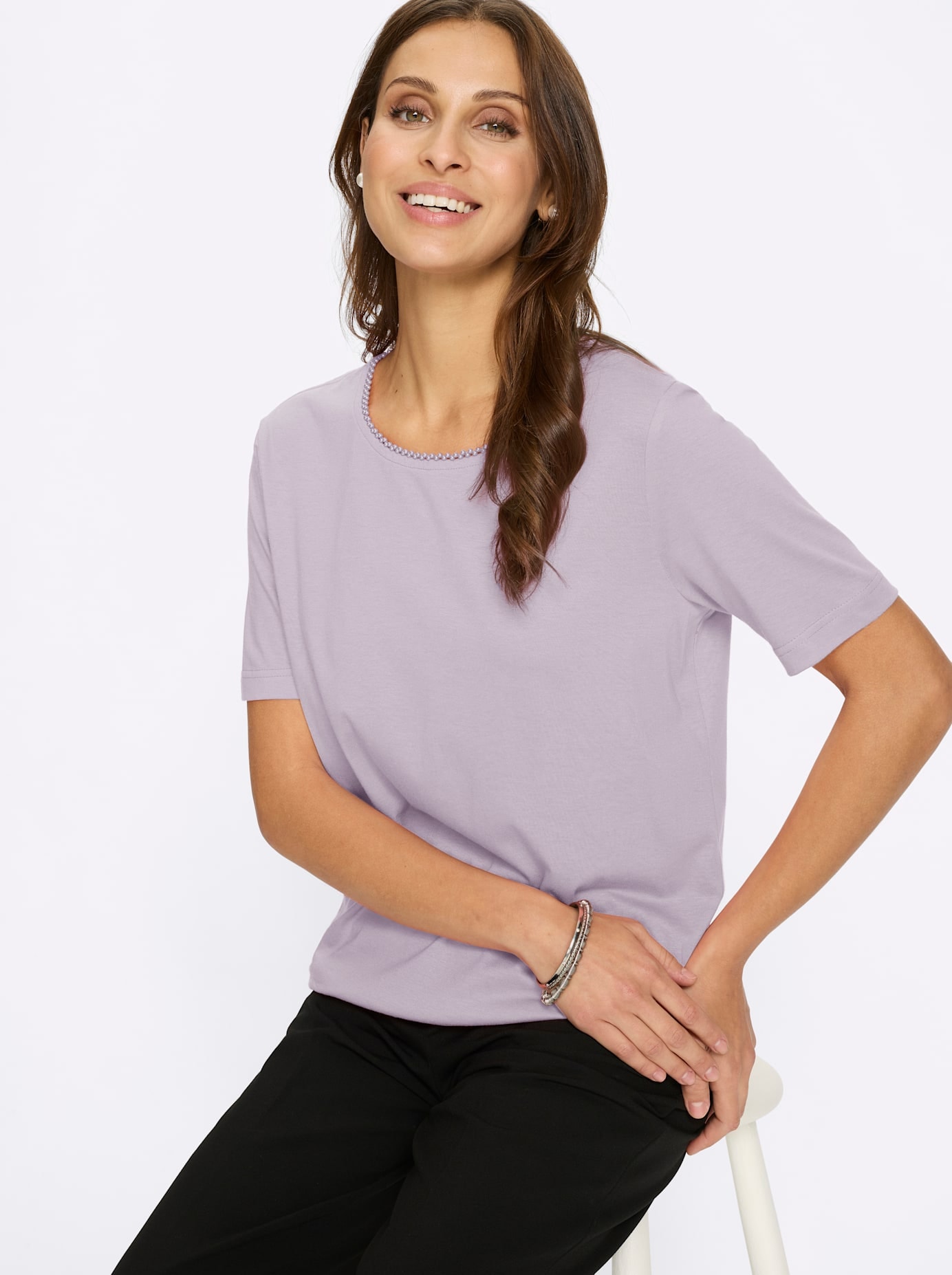 Lady Rundhalsshirt »Rundhals-Shirt« 1 tlg.