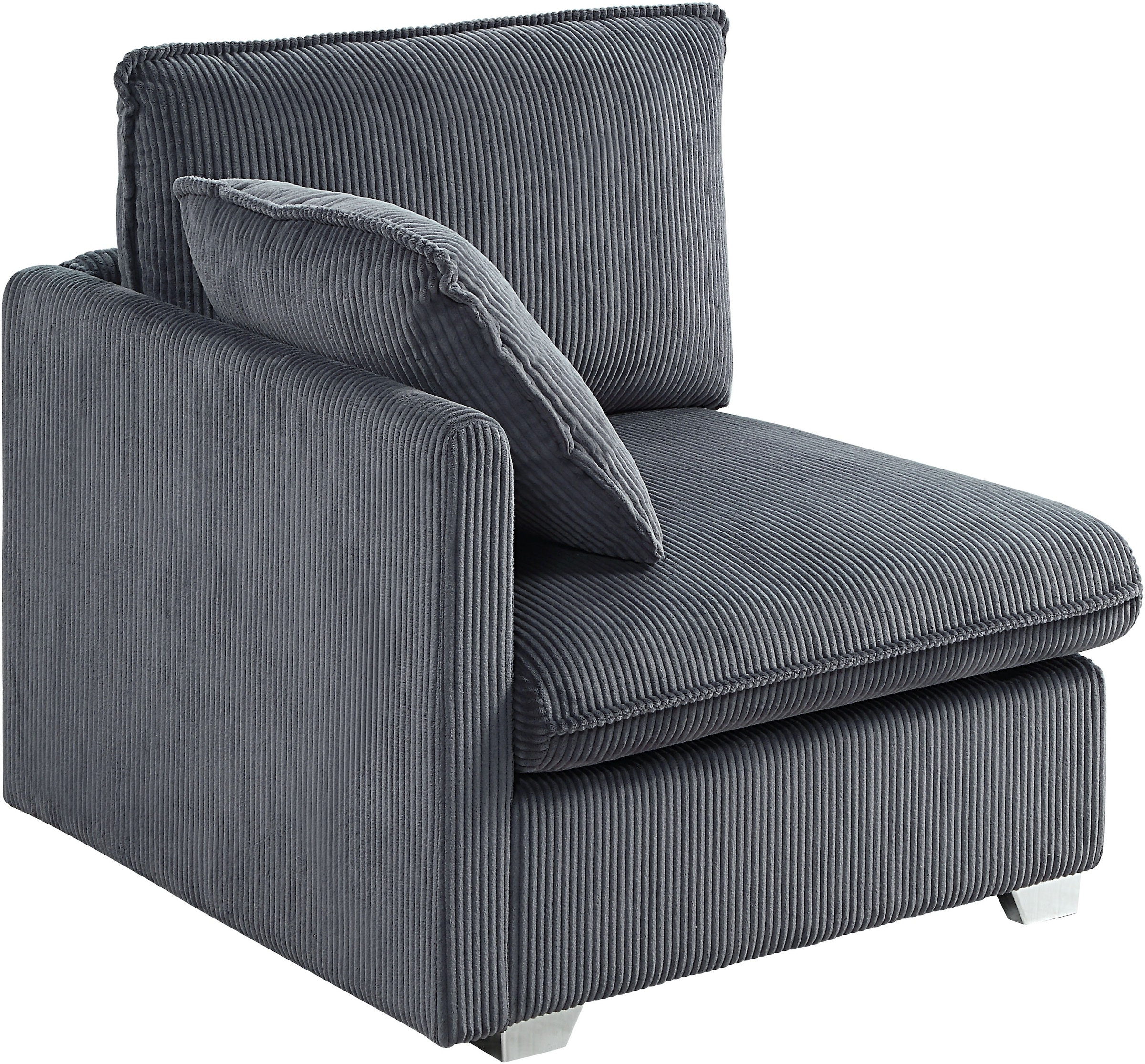 ATLANTIC home collection Wohnlandschaft, modularer 4-Sitzer mit 2 Hockern, weicher Cordbezug