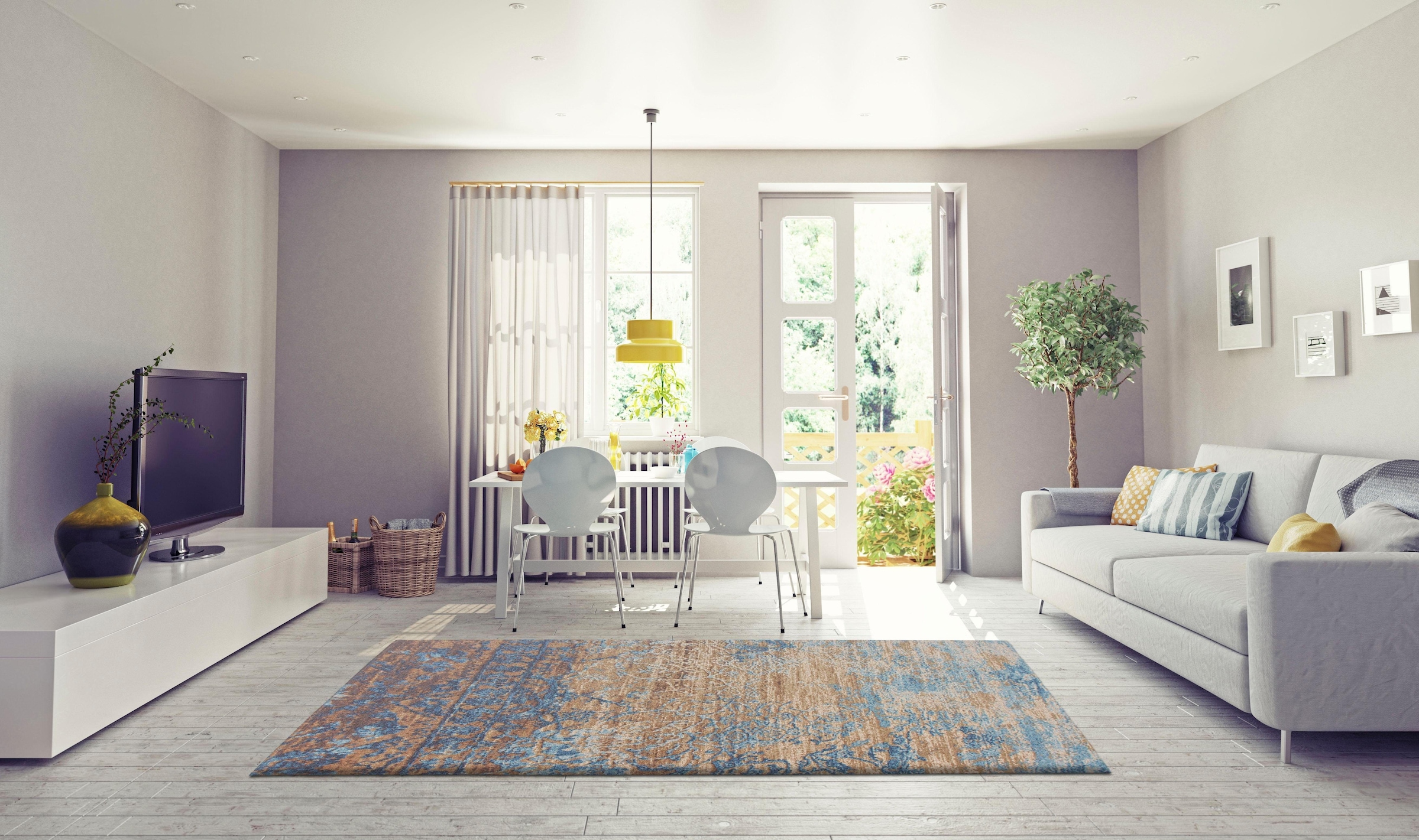 my home Teppich »Tabita«, rechteckig, 8 mm Höhe, Wohnzimmer