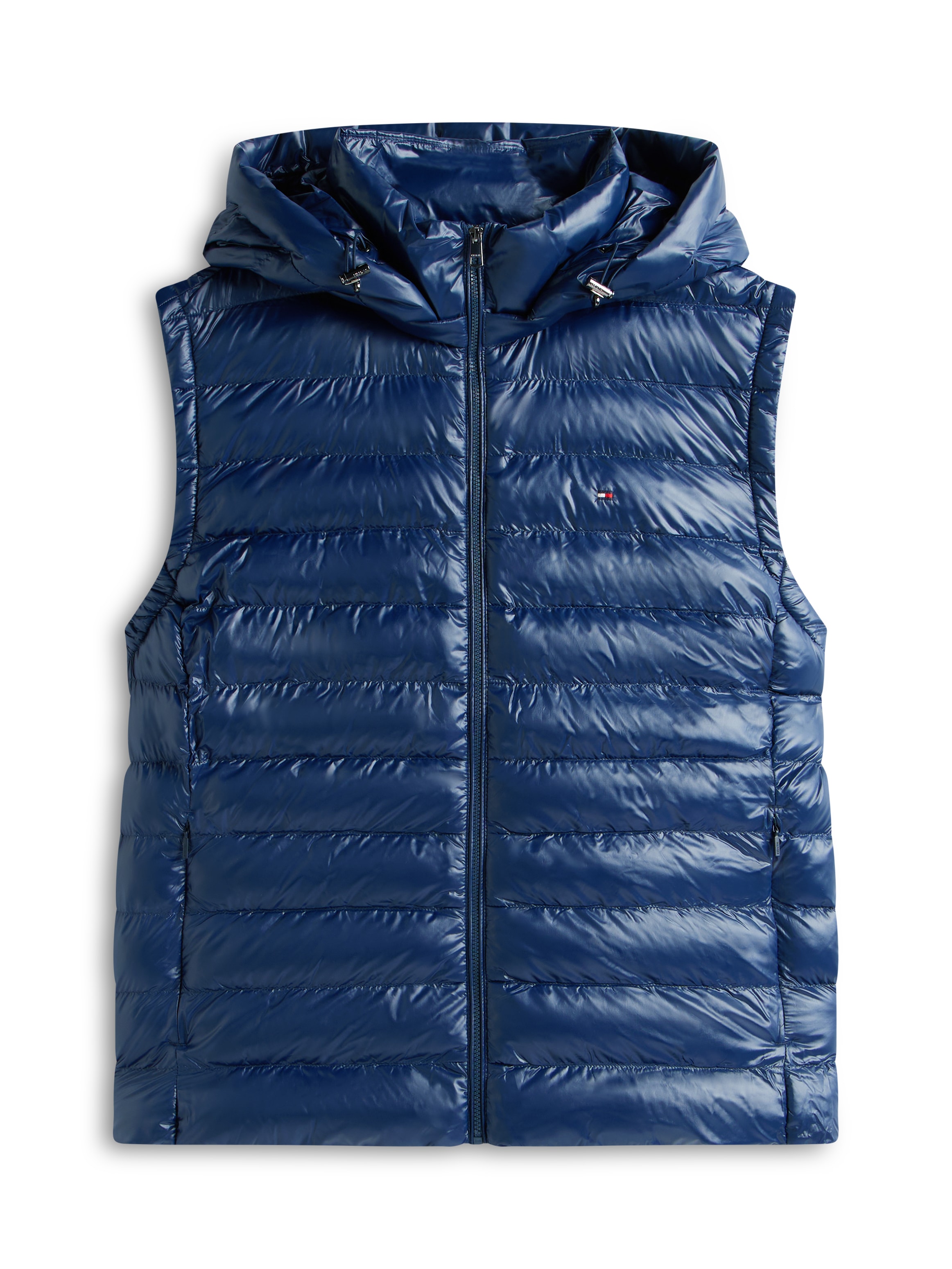 Tommy Hilfiger Curve Steppweste »CRV LW PADDED SLIM VEST«, in großen Größen, mit Kapuze