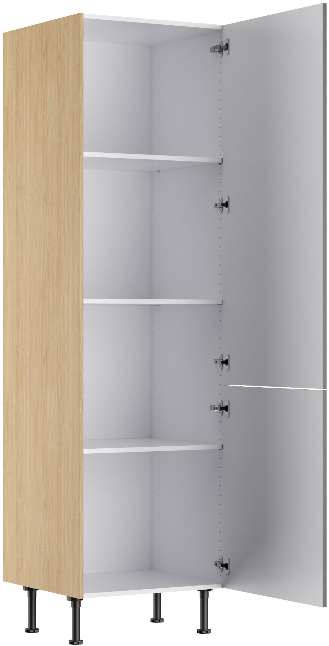 KOCHSTATION Vorratsschrank »KS-Lucy« Breite 60 cm, mit 2 Türen, Soft-Close, höhenverstellbare Füße