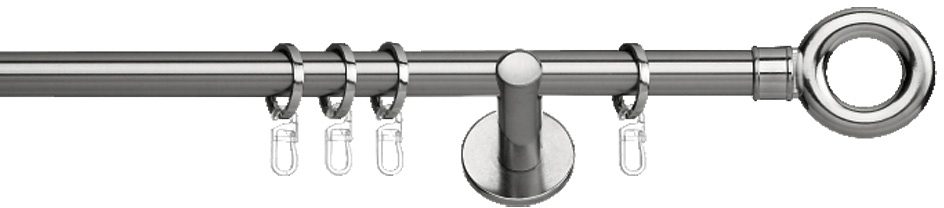 indeko Gardinenstange »Kugel Glas klar«, 1 läufig-läufig, Fixmaß, Komplett- Set inkl. Ringen und Montagematerial bei OTTO