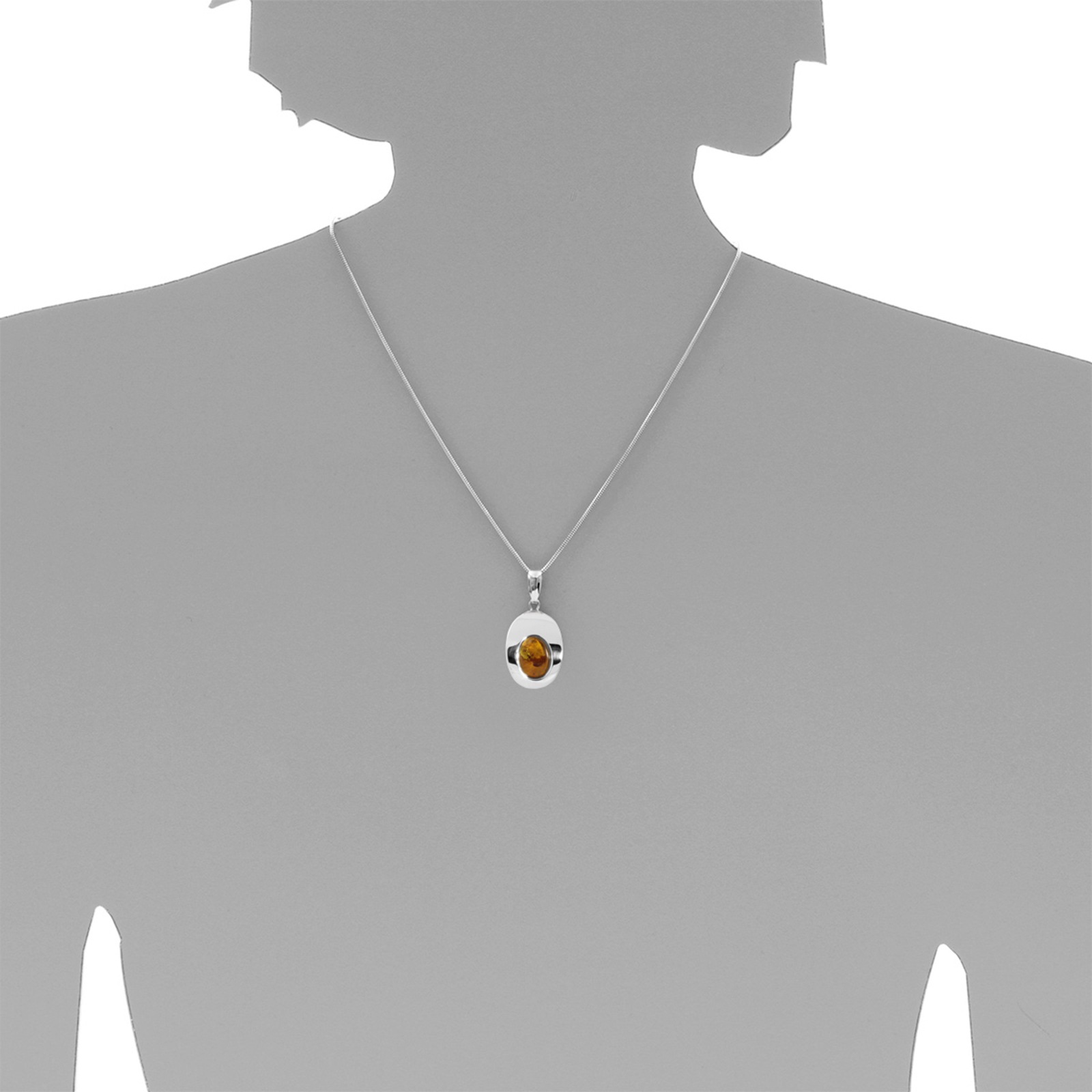 OSTSEE-SCHMUCK Kette mit Anhänger »- Jessie - Silber 925/000 - Bernstein«