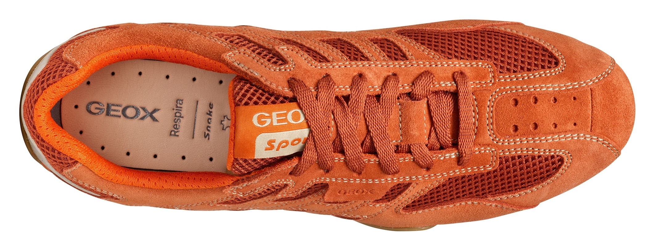 Geox Schnürschuh »U SNAKE ORIGINAL«, Schnürschuh, Freizeitschuh, Trekking Sneaker mit Lederinnensohle