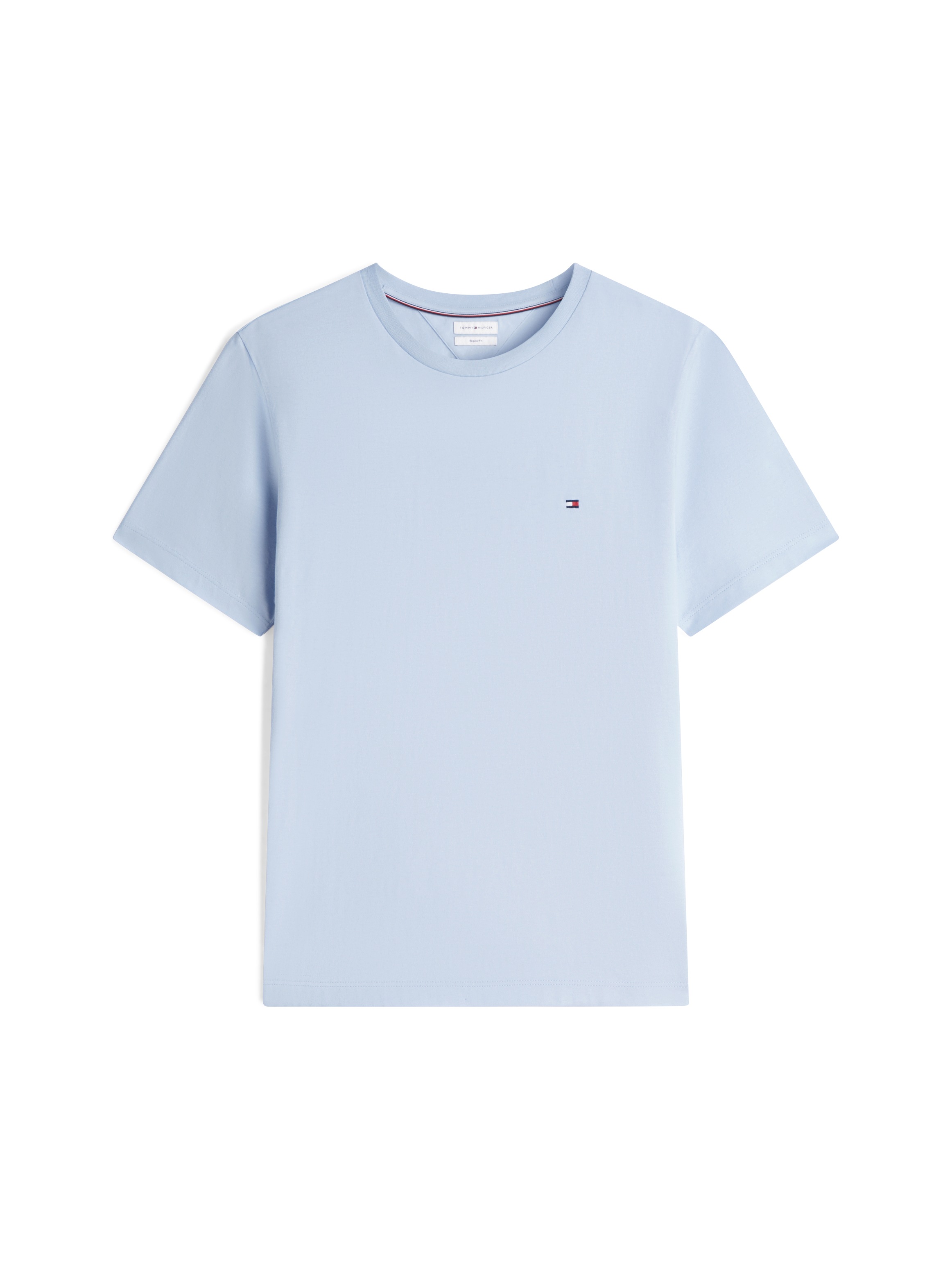 Tommy Hilfiger T-Shirt »ESSENTIAL REGULAR FIT SOLID  mit Stickerei« unifarben, casual, Baumwolle, Rundhals