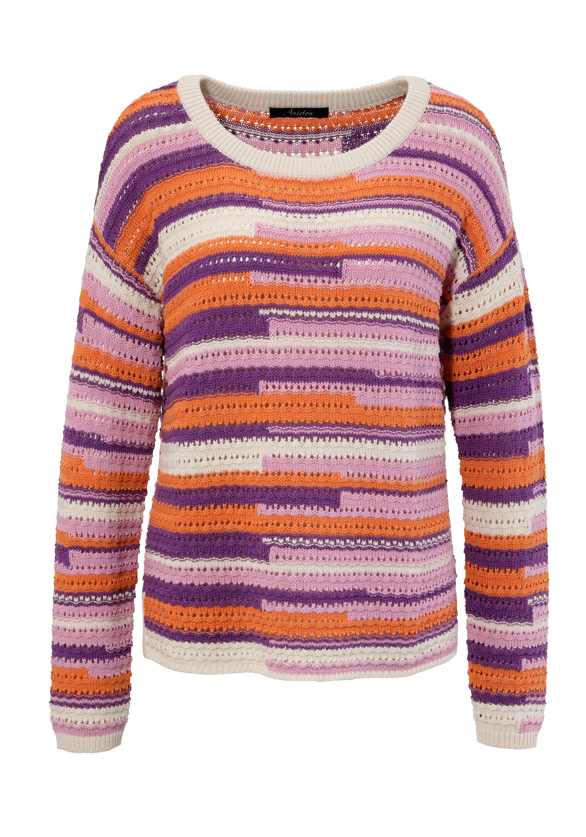 Aniston CASUAL Strickpullover, im extravagantem Streifen-Dessin - NEUE KOLLEKTION