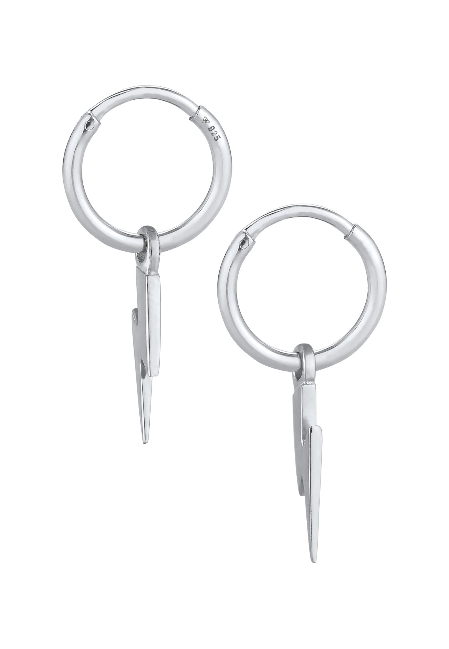 Elli Premium Paar Creolen »Ohrringe Creolen Ohrhänger Blitz Symbol 925 Silber«