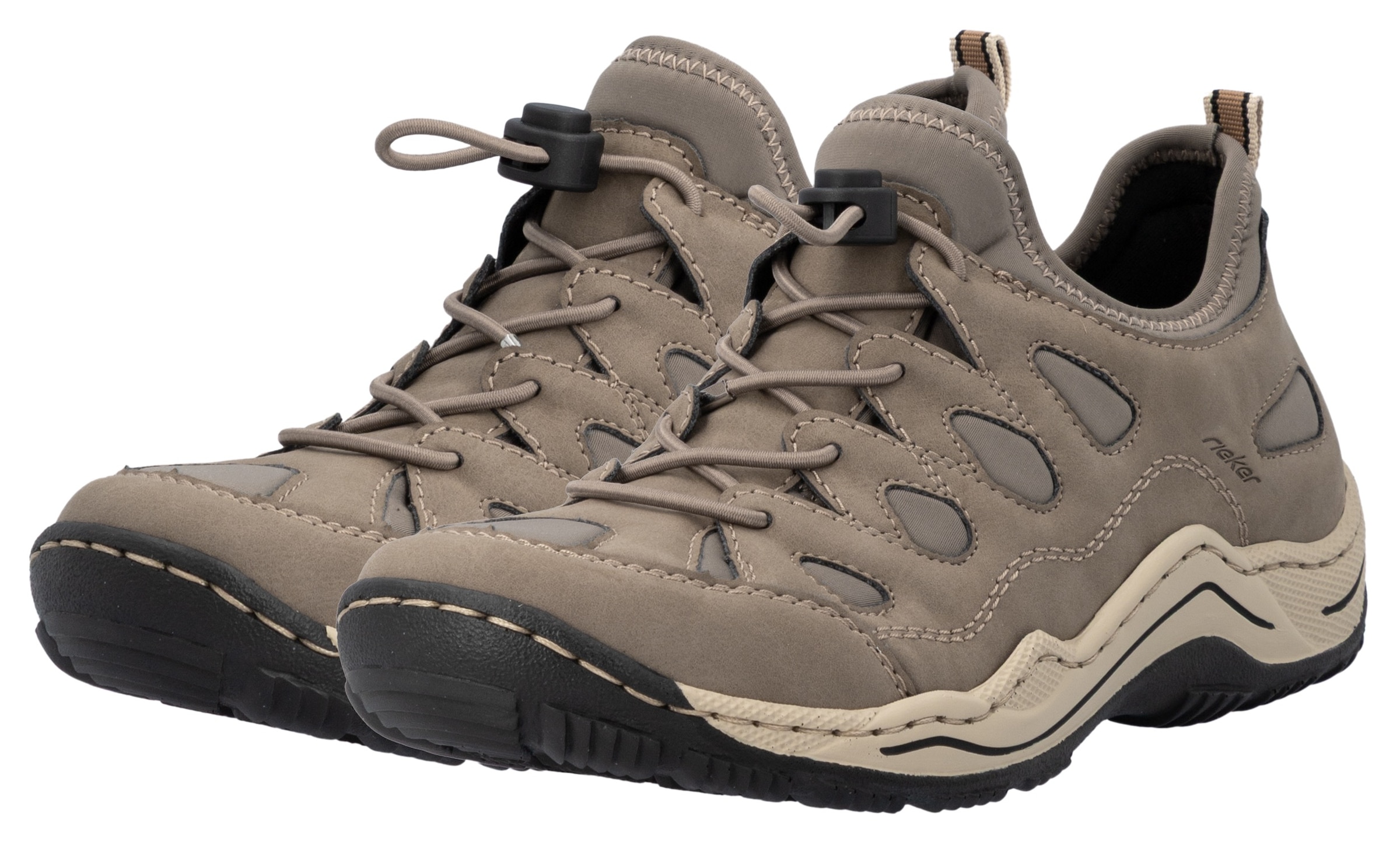 Rieker Slip-On Sneaker  Trekking Schuh, Freizeitschuh, Slipper mit Wechselfußbett