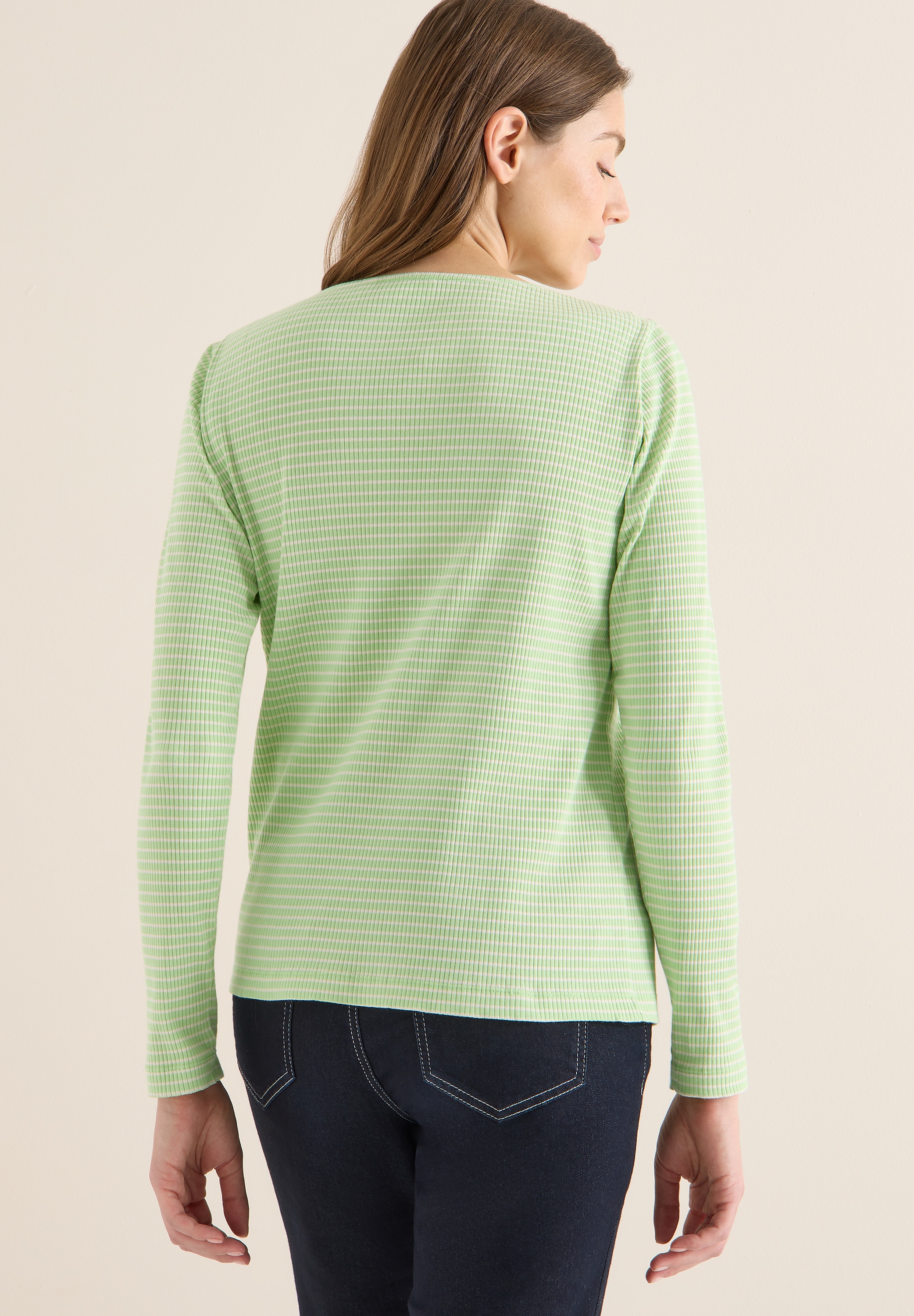 Cecil Langarmshirt mit Streifen-Muster