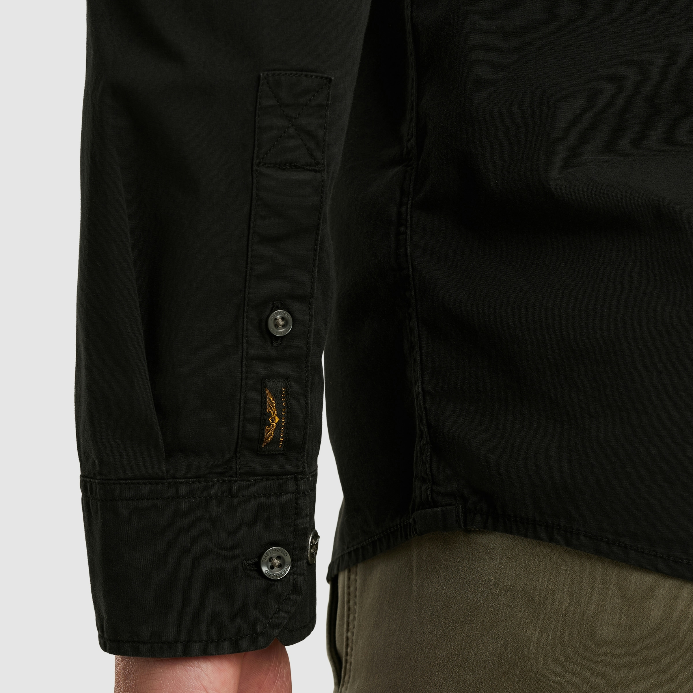 PME LEGEND Langarmhemd, mit Logo Stickerei