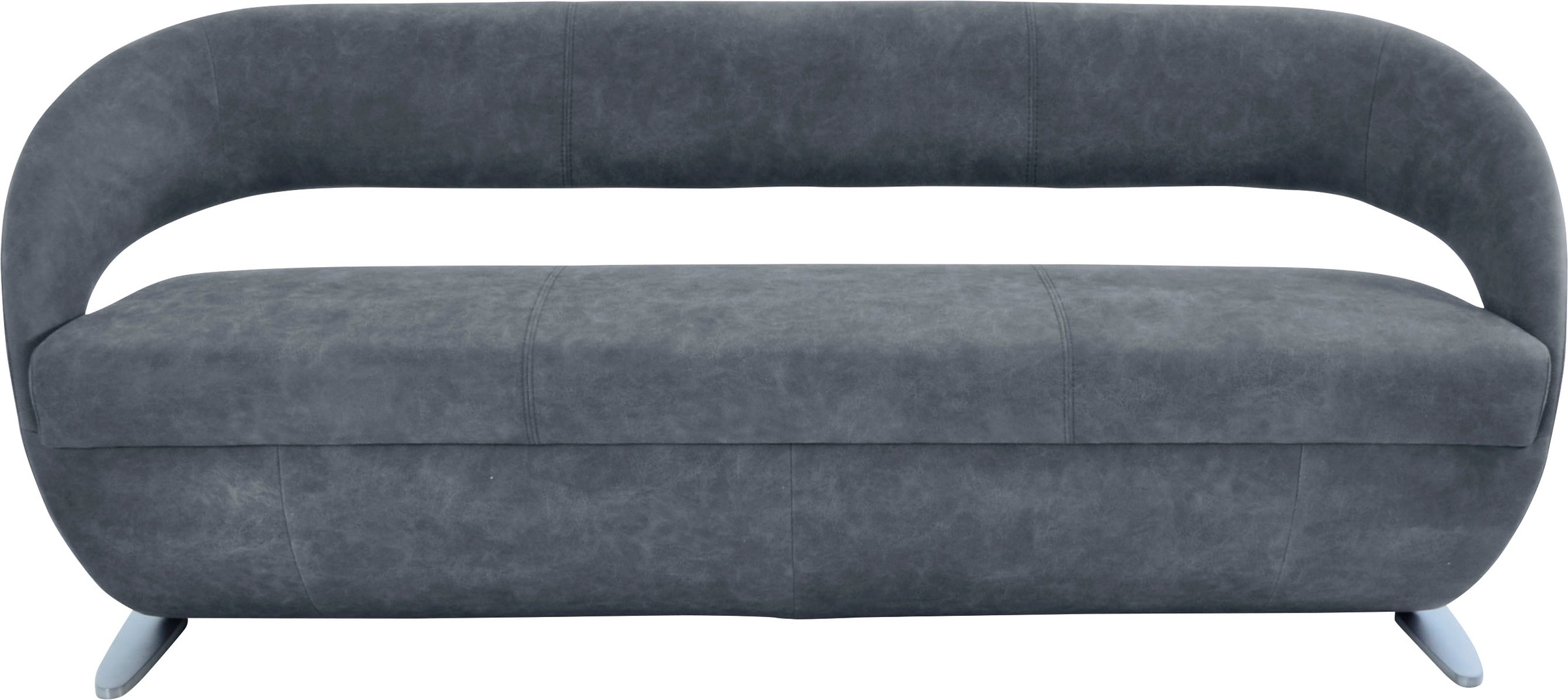 K+W Komfort & Wohnen Polsterbank »Wave« in geschwungener Optik mit Metallkufe