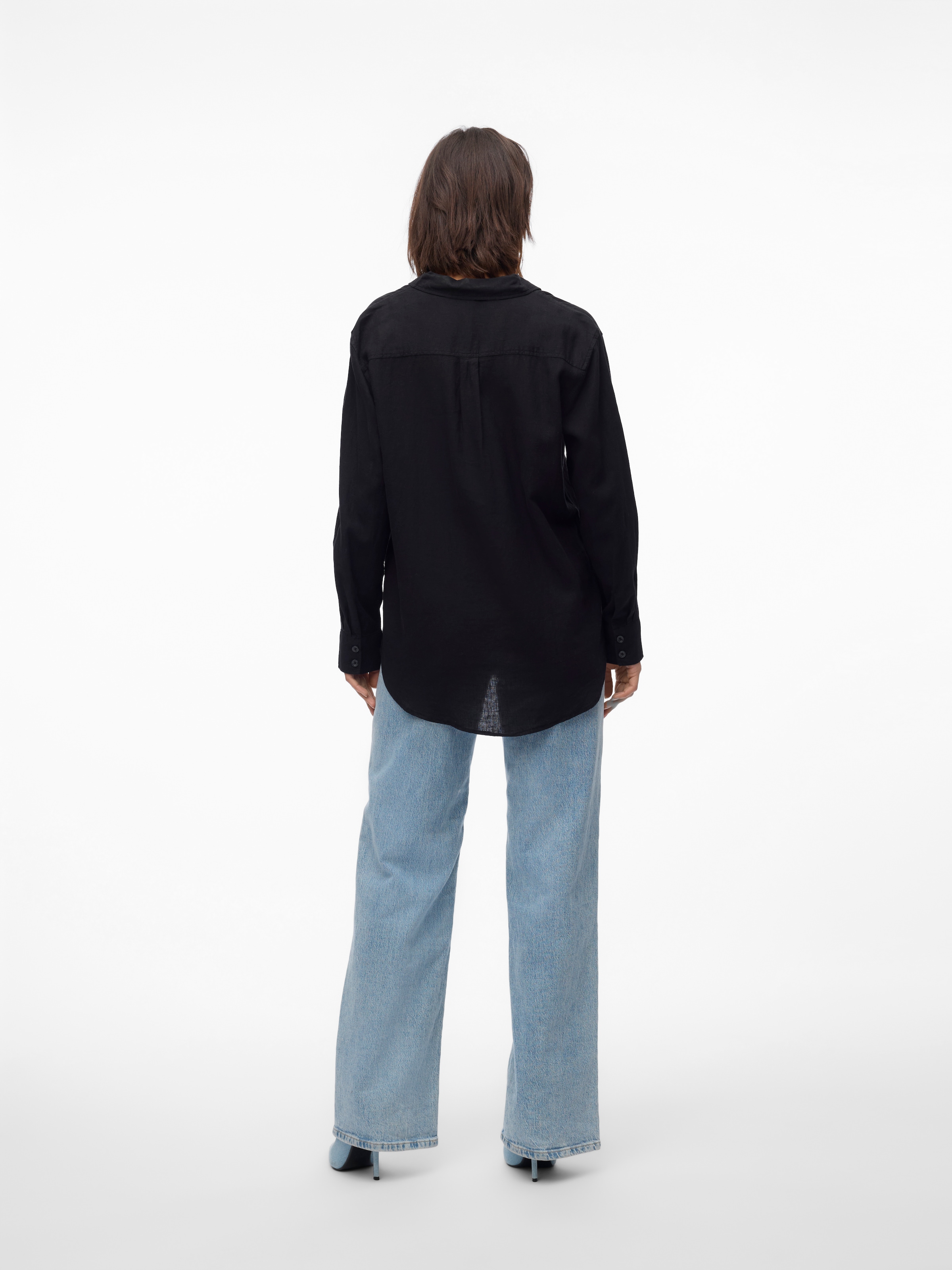 Vero Moda Hemdbluse »VMLINN LINEN LS SHIRT WVN NOOS«, hochwertige Qaulität mit Leinen