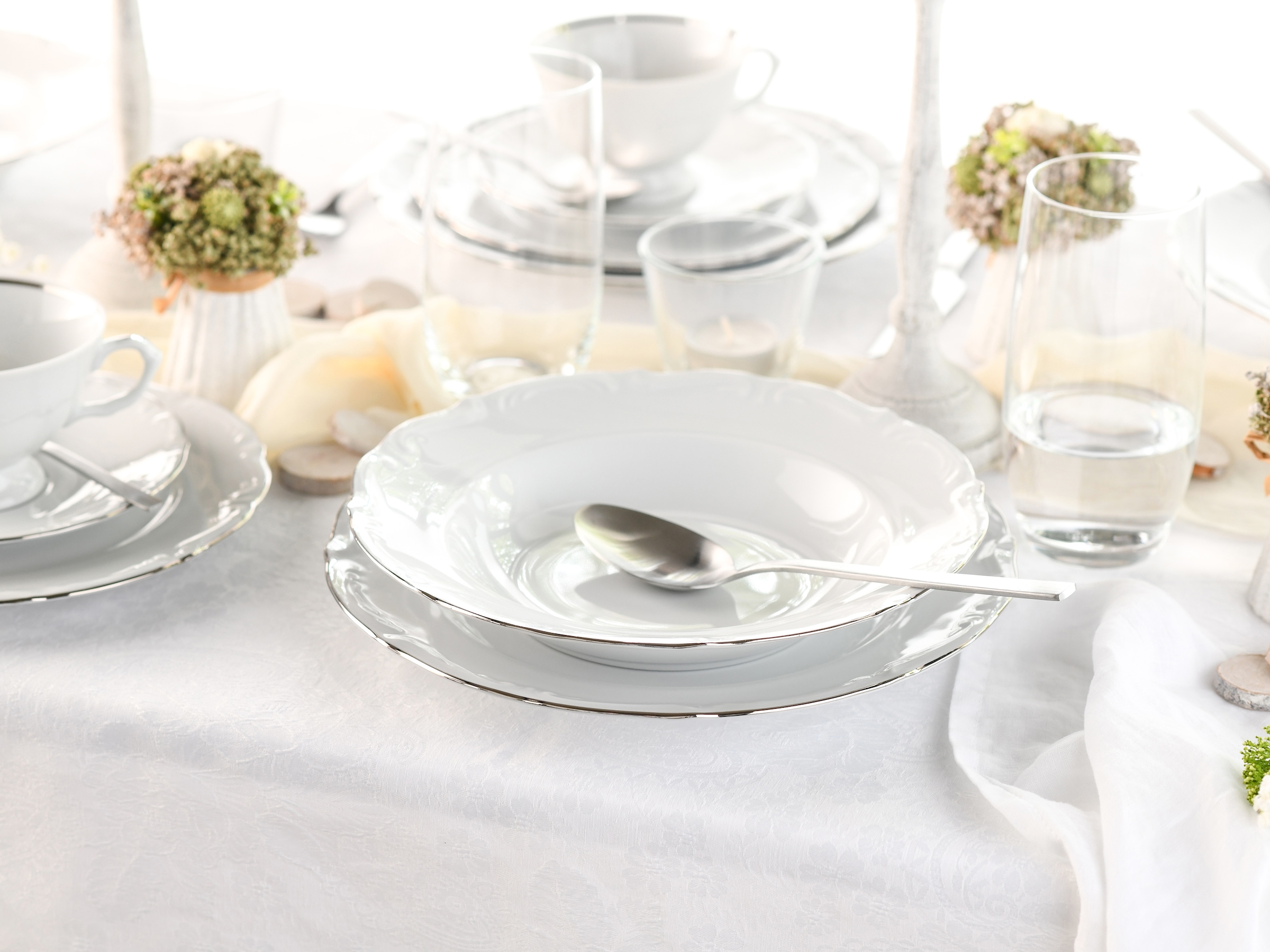 CreaTable Kombiservice »Maria Theresia, Kombi-Service 30-tlg« Traditionelle Porzellanform