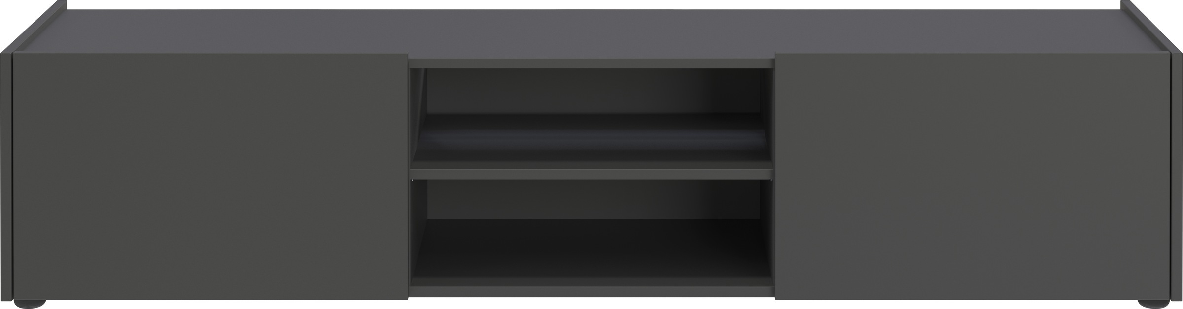 GERMANIA Lowboard, TV-Lowboard mit 2 offenen Fächern und 2 Klappen