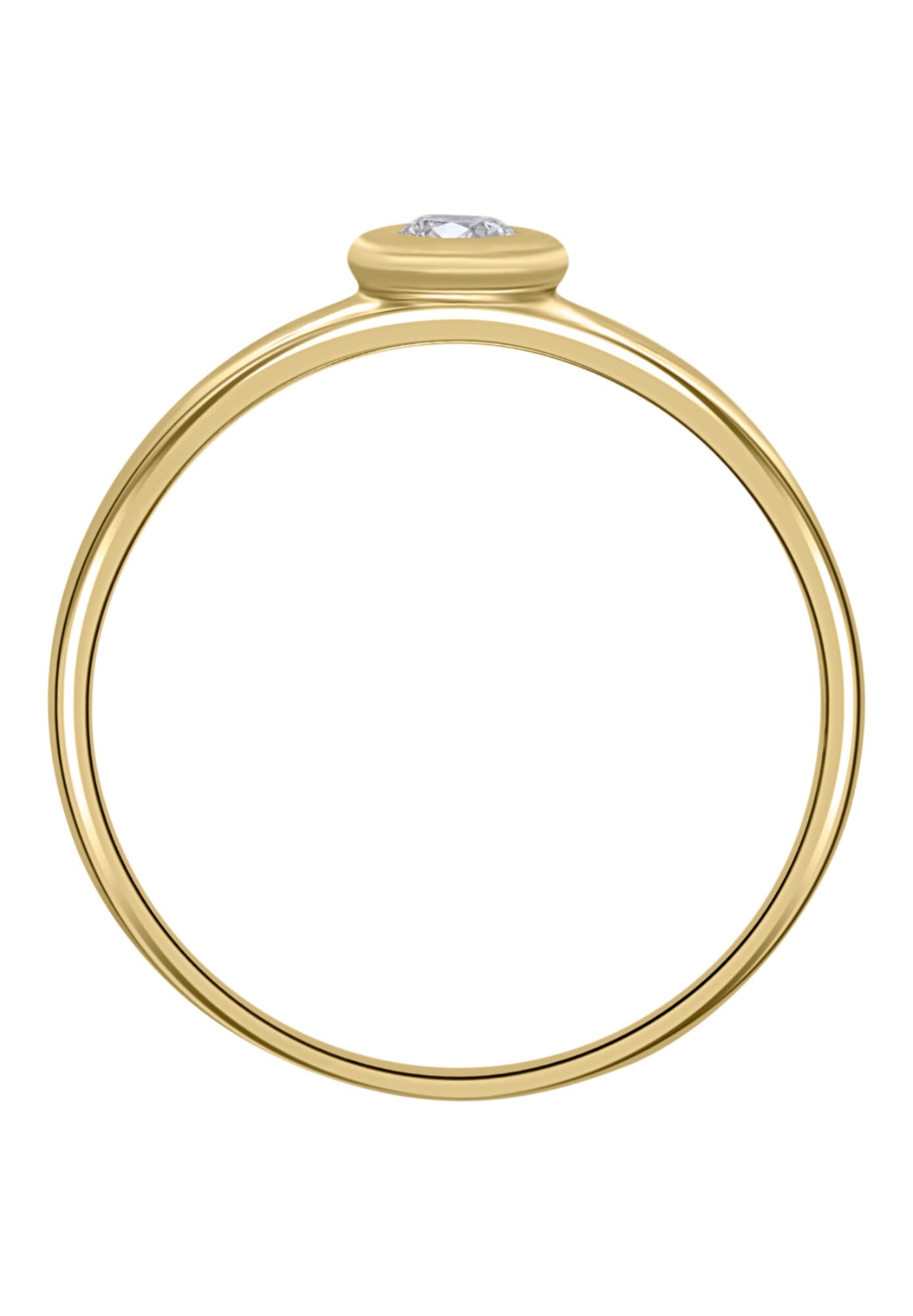 ONE ELEMENT Diamantring »0,05 ct Diamant Brillant Ring aus 585 Gelbgold«