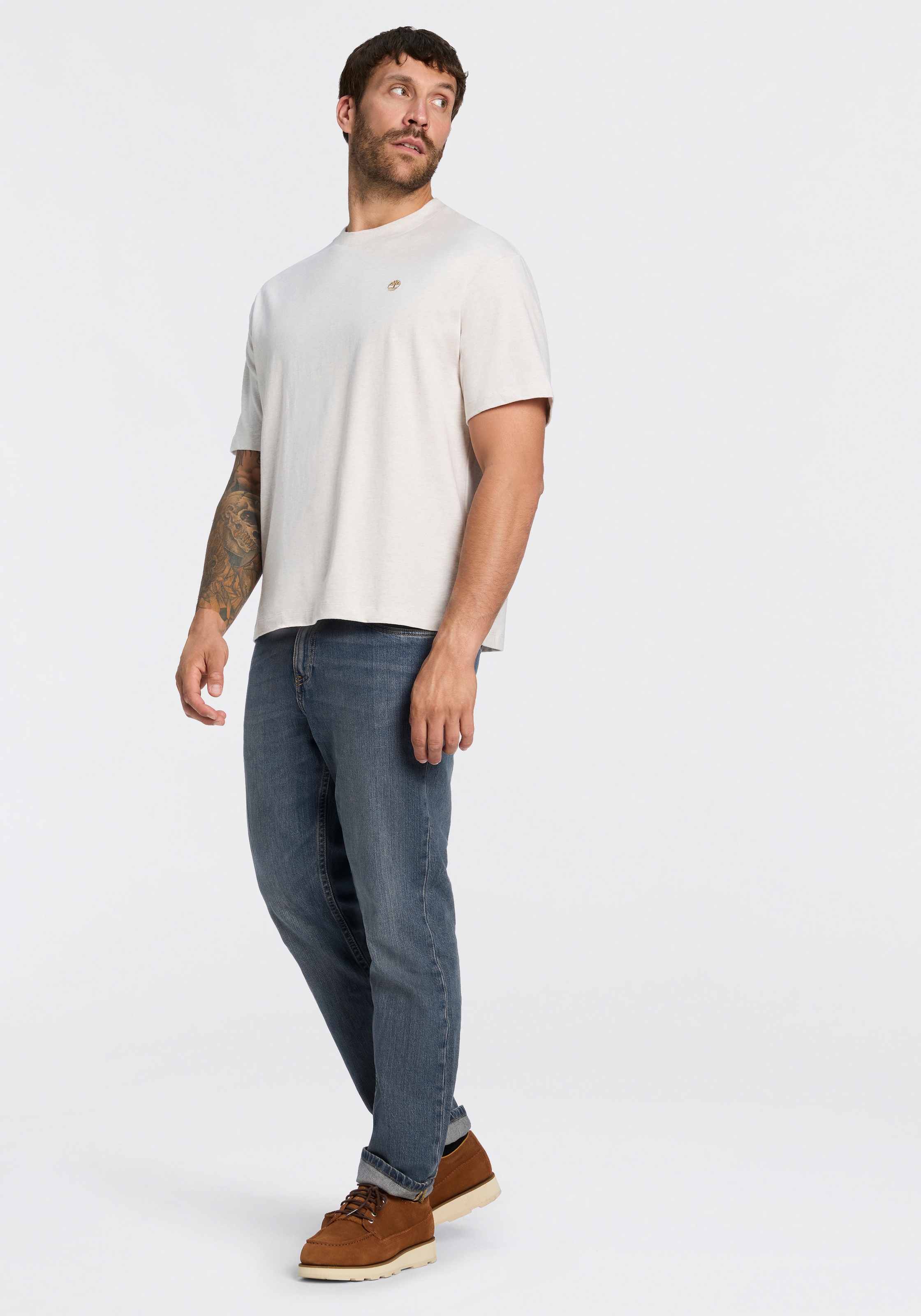 Timberland T-Shirt »DUNSTAN RIVER - SS Tee (Relaxed)« mit Rundhalsausschnitt, aus Baumwolle, Kurzarm, normale Länge