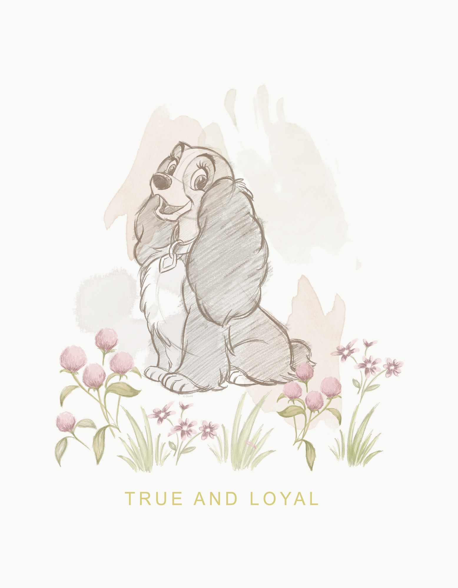 Komar Leinwandbild »Disney Lady and the Tramp True and Loyal«, Disney, (1 St.), 30 x 40 cm (Breite x Höhe) - Kinderzimmer, Dekoration