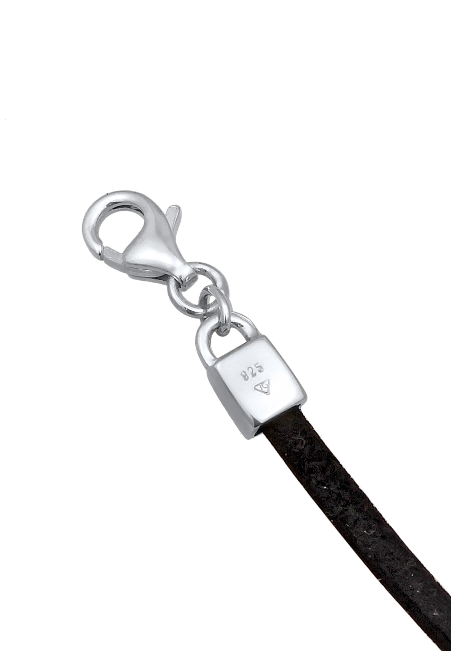 Elli Choker »Halskette Choker Coin Gehämmert Band Textil 925 Silber«