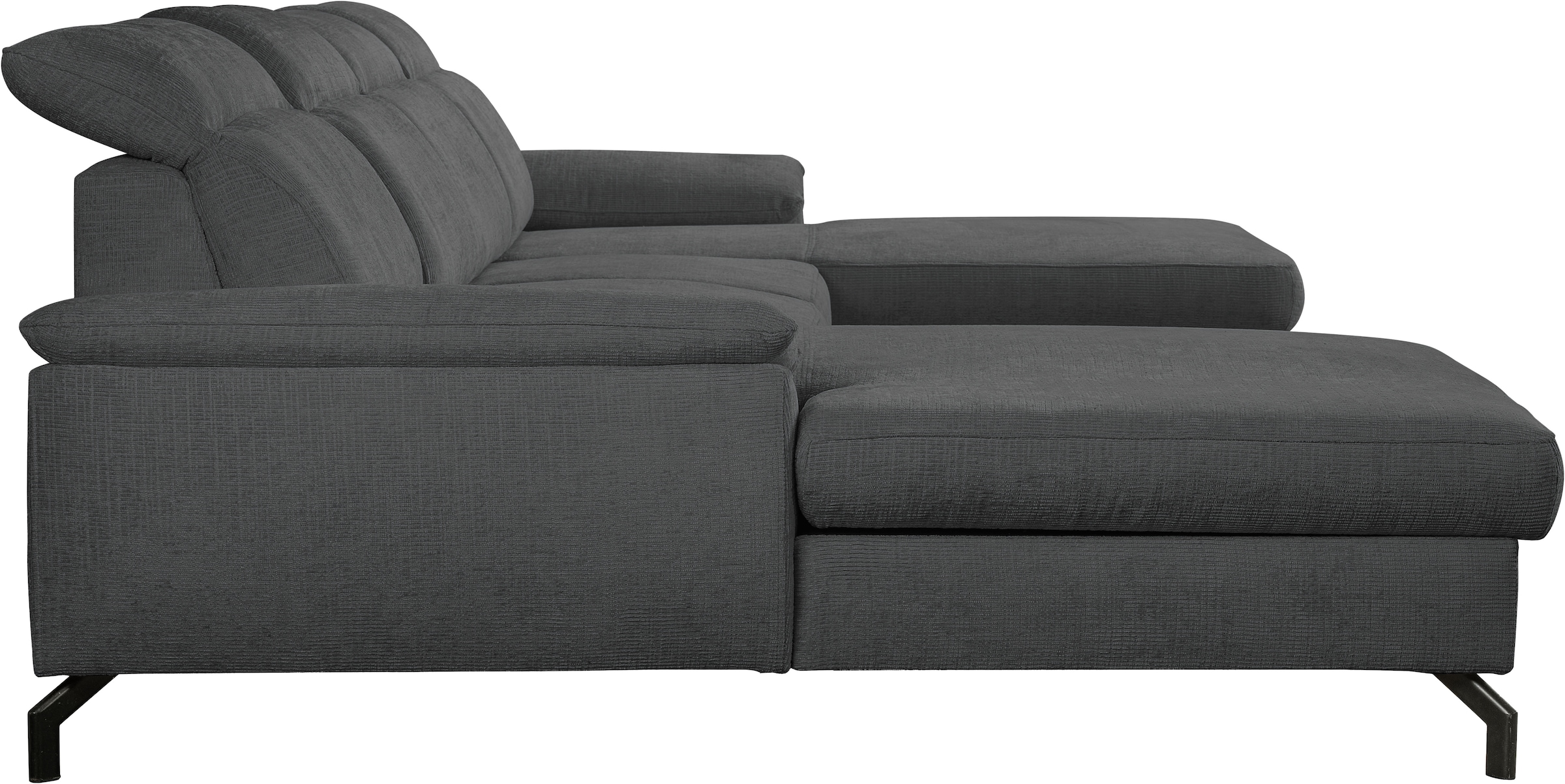 WERK2 Wohnlandschaft »Slavio U-Form«, Modernes U-Sofa mit Schlaffunktion, Bettkasten, Kopfteile verstellbar