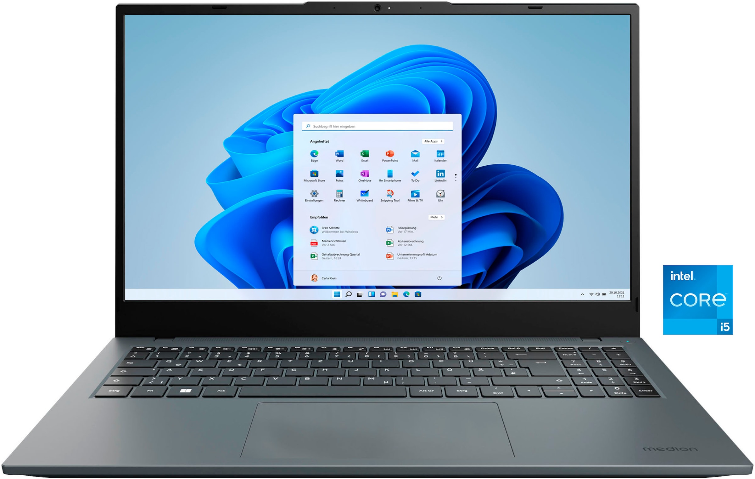 Medion® Notebook »E15433«, 39,6 cm, / 15,6 Zoll, Intel, Core i5, Iris Xe Graphics, 512 GB SSD