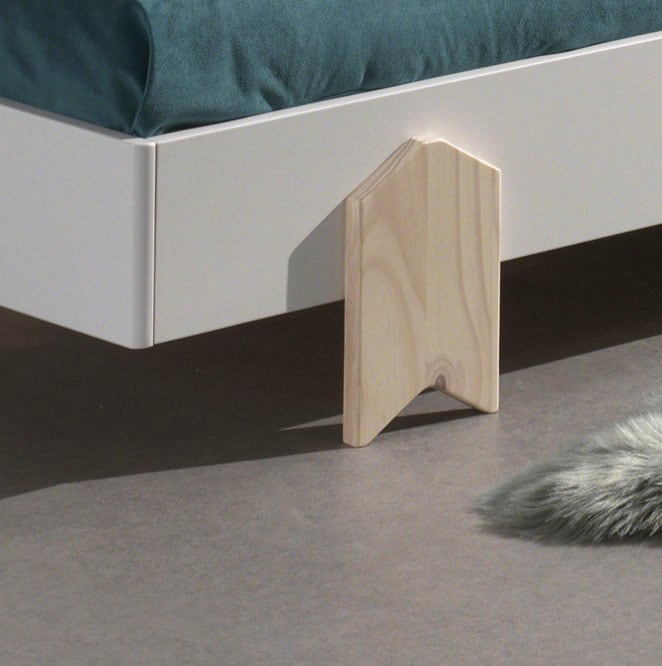 Vipack Kinderbett »Modulo« Made in Europe,  Jugendbett, Einzelbett, Stapelbett mit Füßen in Pfeiloptik