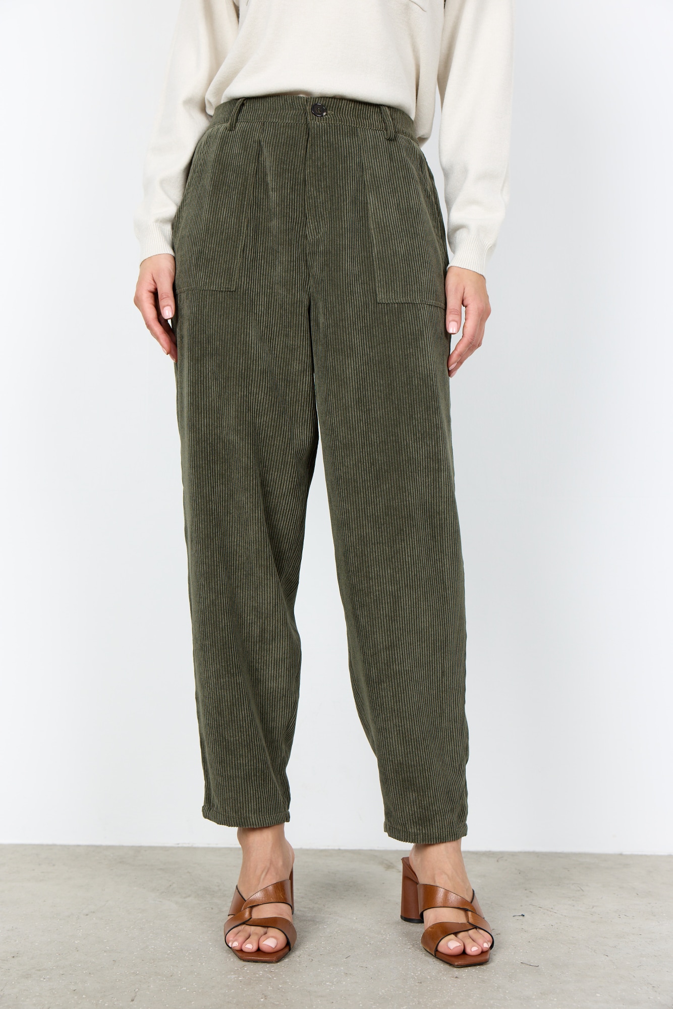 soyaconcept Cordhose »SC-BINDI 20-C«  Materialmix, elastischer Bund hinten