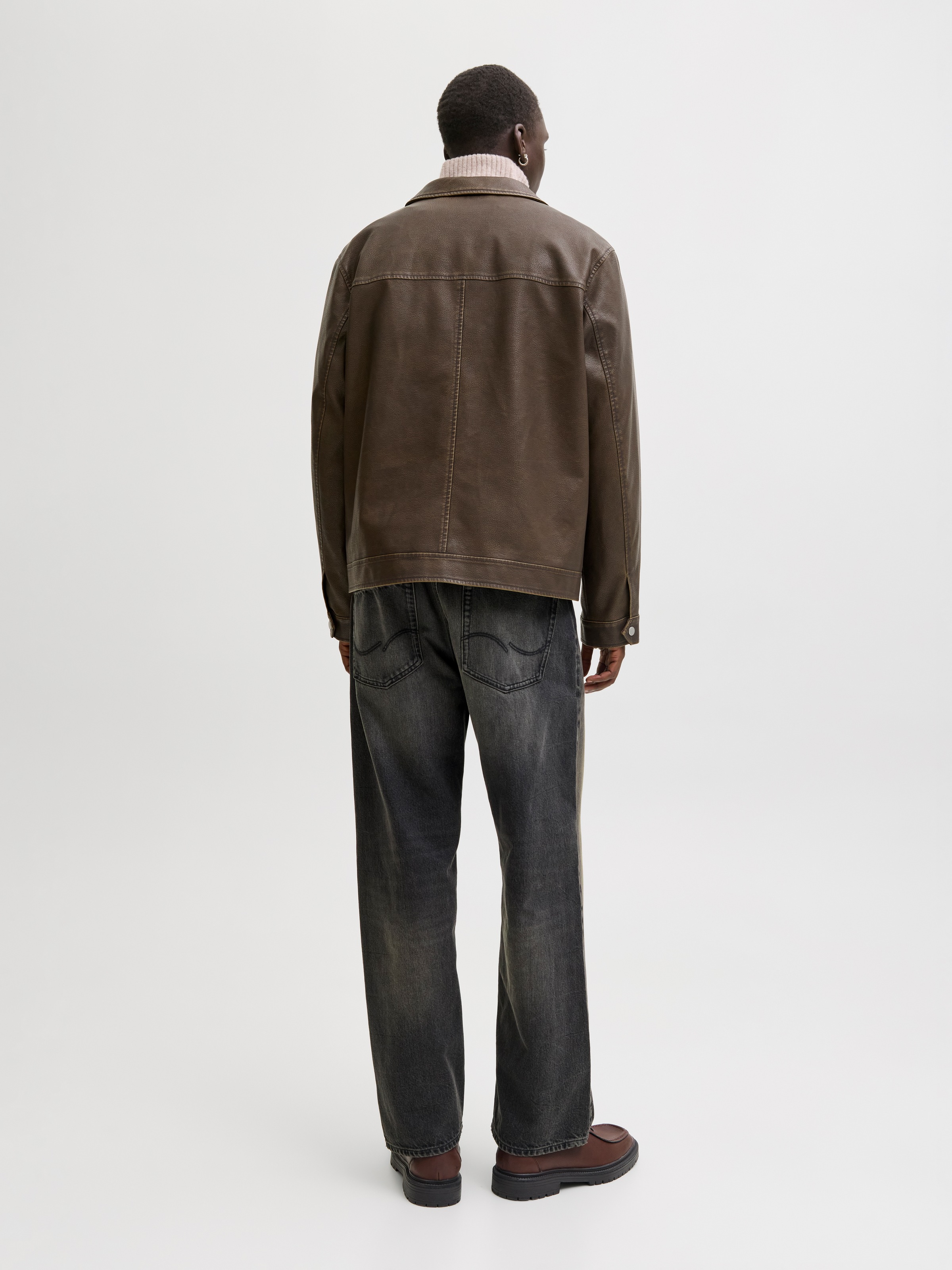 Jack & Jones Bikerjacke »JJECASABLANCA PU JACKET NOOS« ohne Kapuze mit Fronttaschen