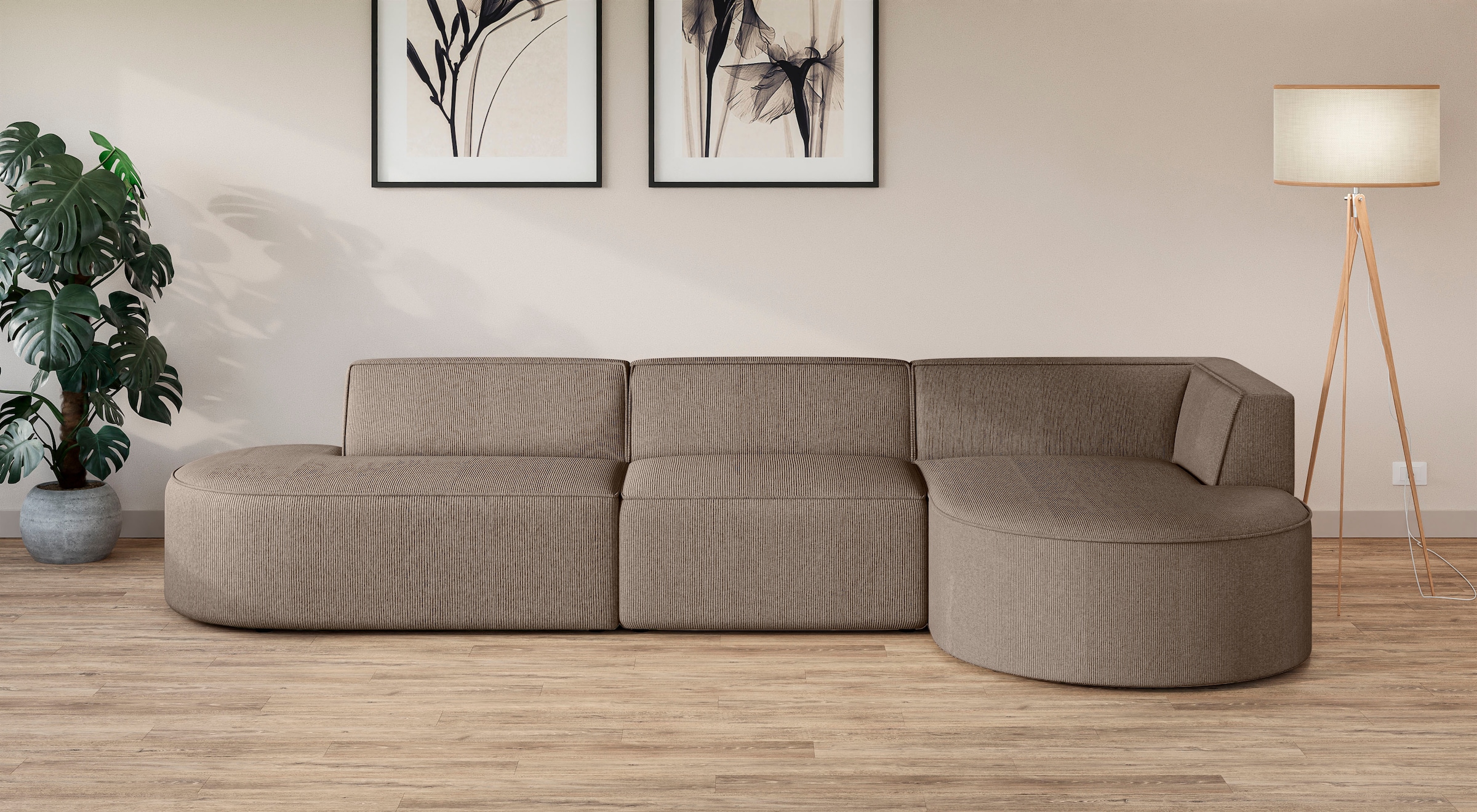 Ecksofa »Ecksofa EIVIND mit Ottomane rechts/links, Maße: B/H/T 343/159/72 cm«, L-Form...