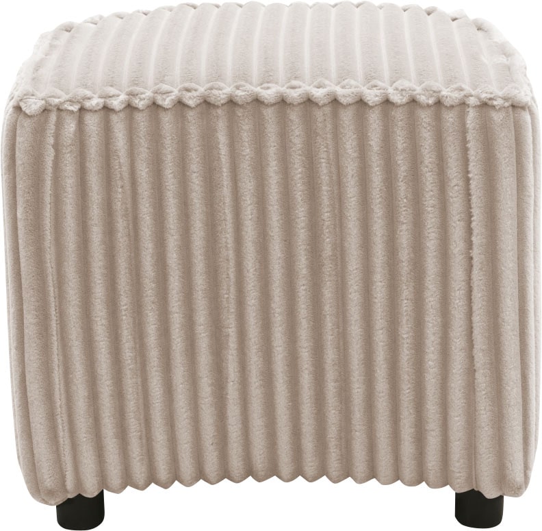 INOSIGN Polsterhocker »AMECA, Hocker, Fußhocker 52 x 47 x 46 cm (BxTxH)«, (1 St.), mit Mega-Cordstoff, sichelförmig