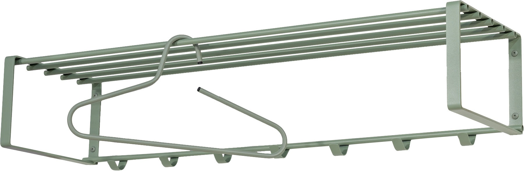 Spinder Design Garderobenleiste »REX«, (1 St.), Wandgarderobe aus Stahl mit Hutablage und 5 bzw. 7 Haken