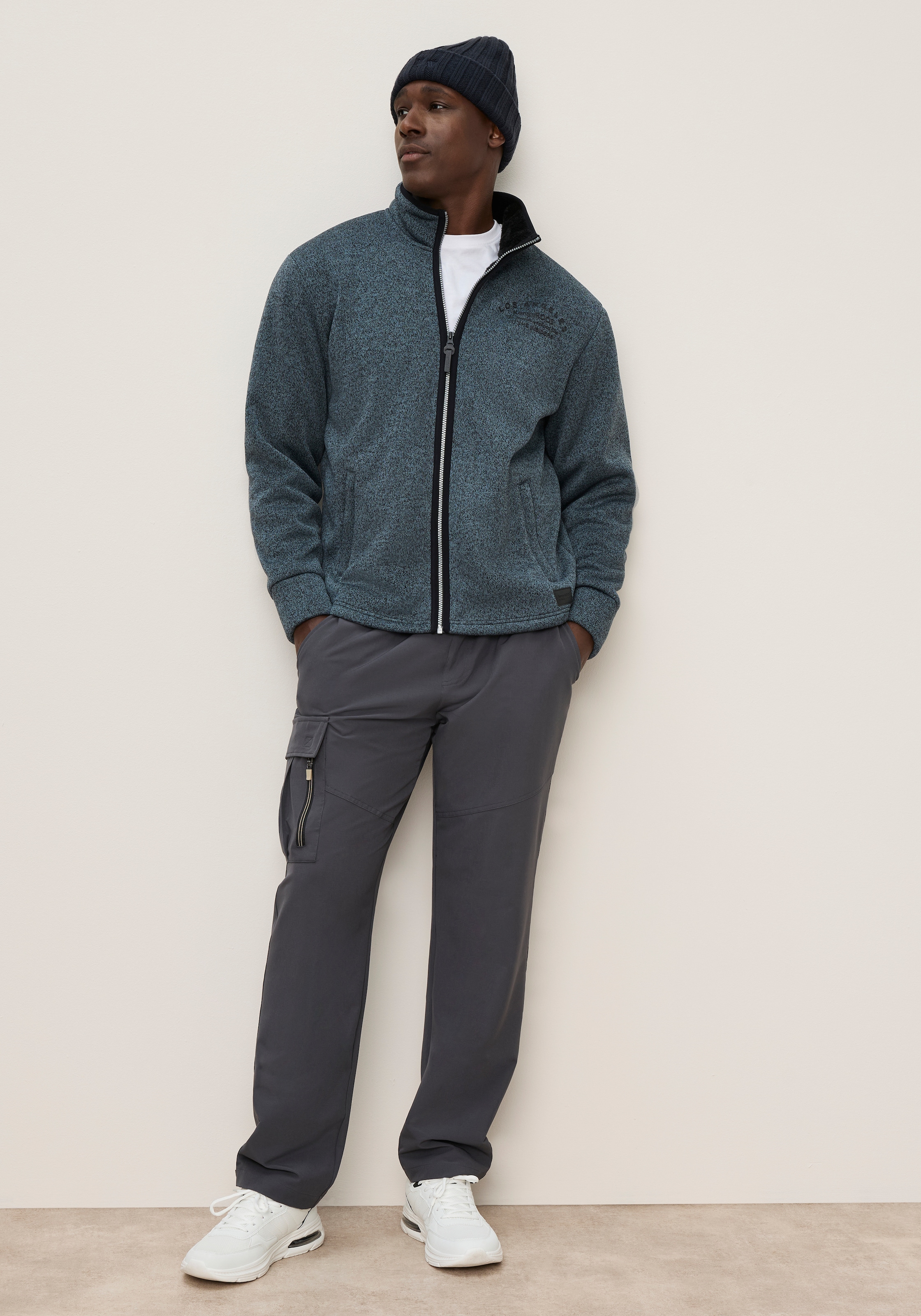 KangaROOS Strickfleecejacke innen mit Teddy Fell ideal für den Übergang