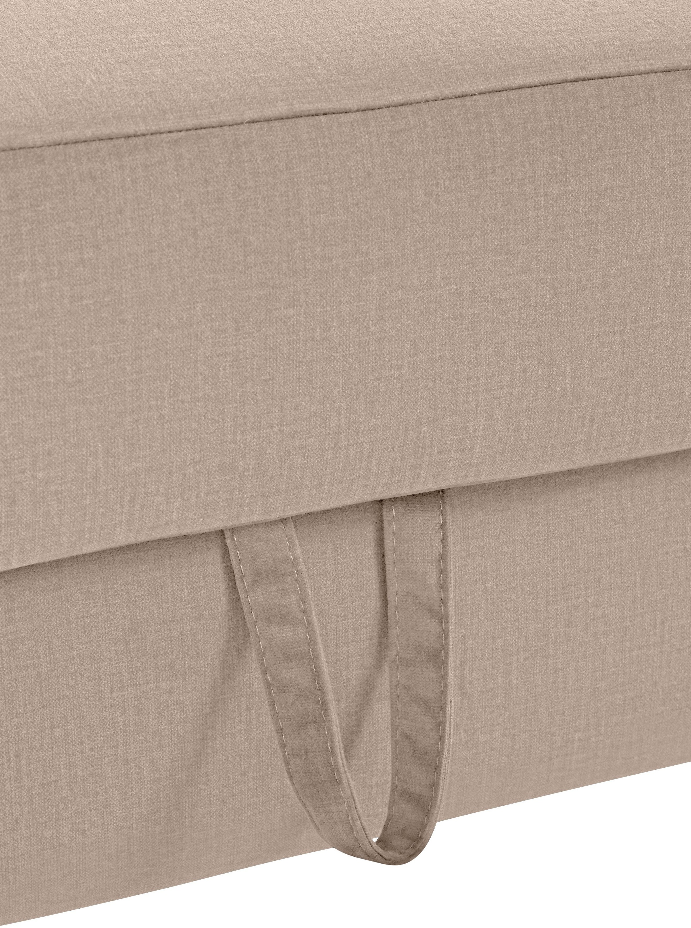 COTTA Polstergarnitur »Morven L-Form«, (Set), Set bestehend aus: Ecksofa mit Kopfteilverstellung & Hocker