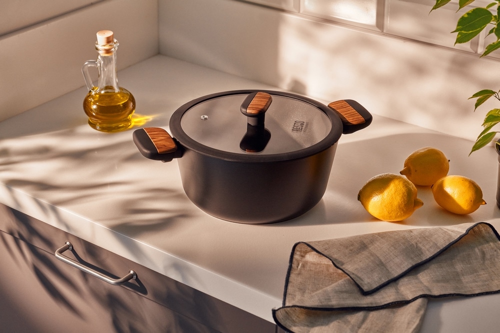 RESTO Kitchenware Kochtopf »Mon, Bratentopf antihaftbeschichtet und spülmaschinenfest« 2 Stk. tlg. Aluminium