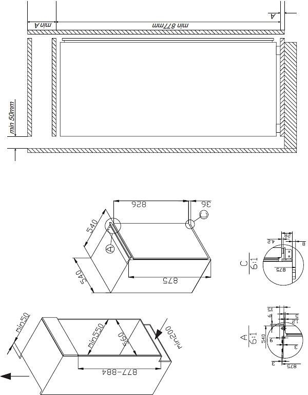 Amica Einbaukühlschrank »EKS 16171«, Sicherheitsglas