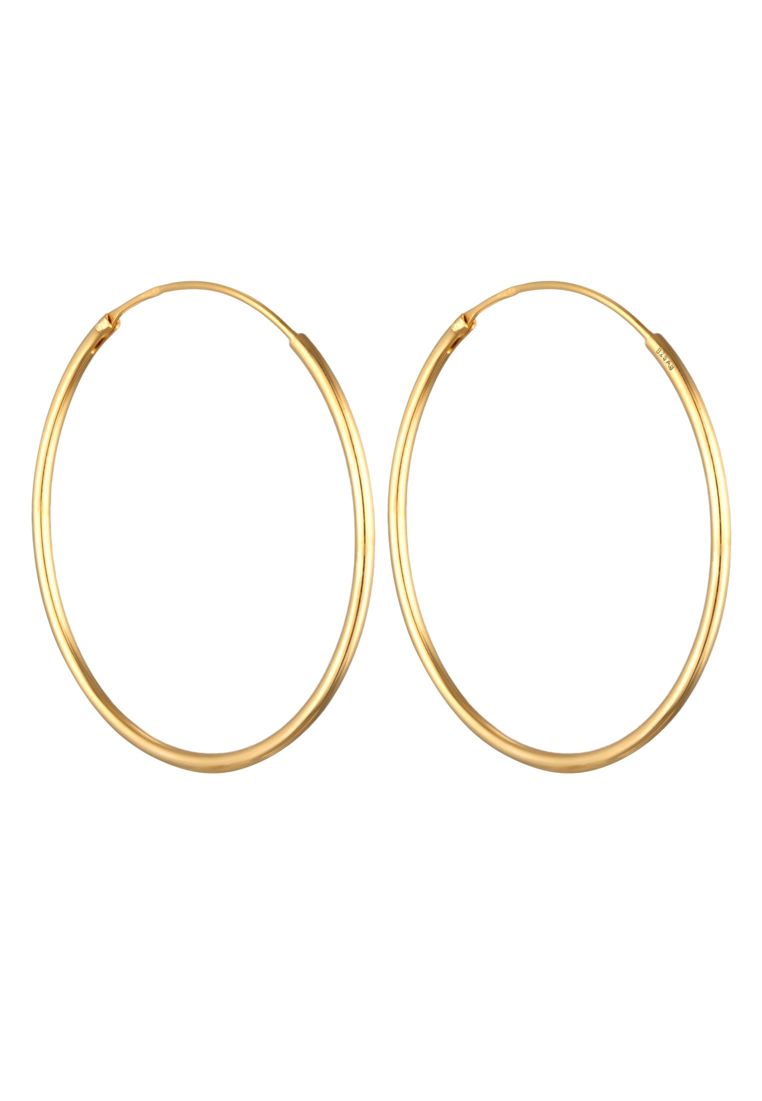 Elli Paar Creolen »Ohrringe Creolen Rund Basic Klassisch 925 Silber«